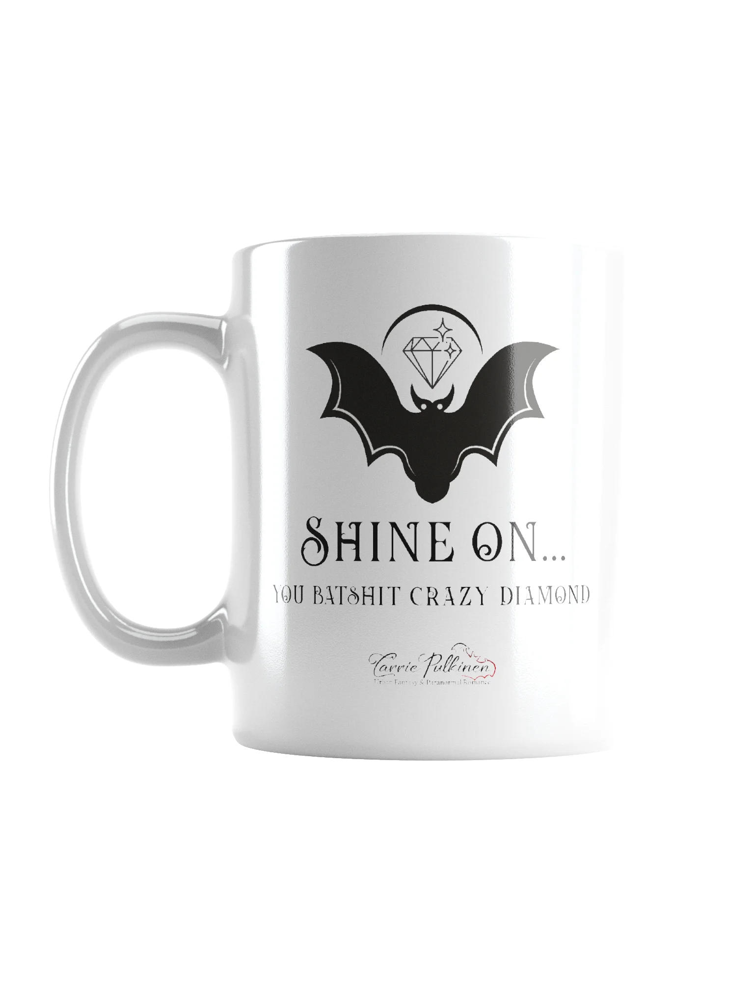 Cute Cartoon Bat Duo White Glossy Mug product image (2)