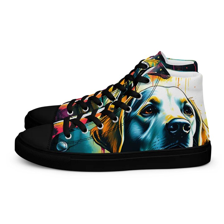 sweet karma bean, celestial canine canvas men's hightops product image (1)