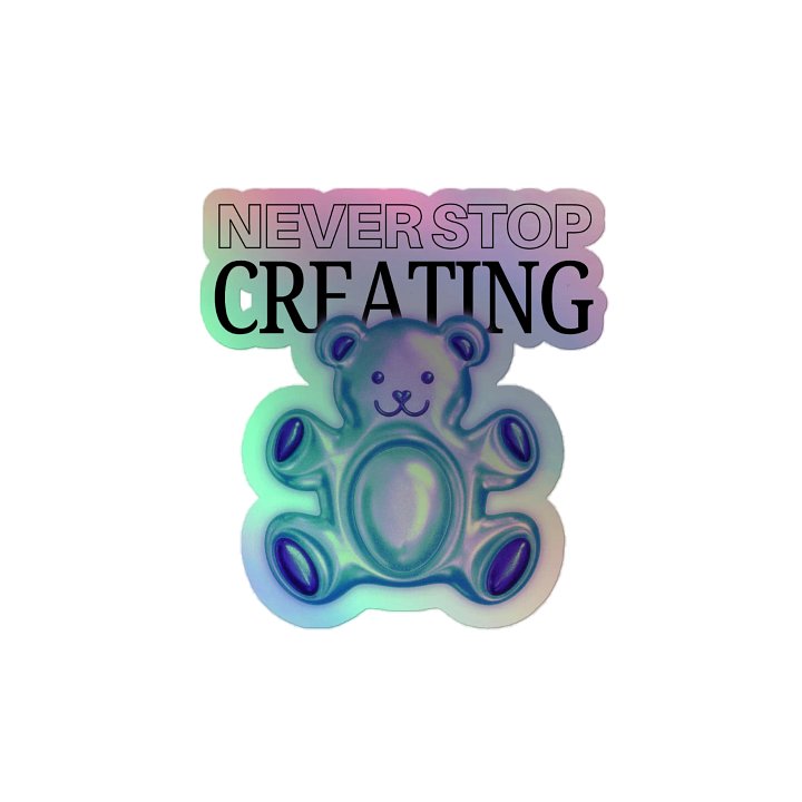 Holographic Bear Kiss-Cut Sticker Sheet product image (2)