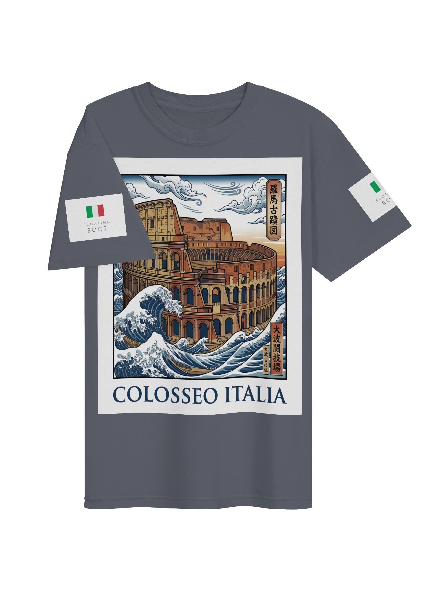 Colosseo Italia – Ukiyo-e Wave Tee product image (3)