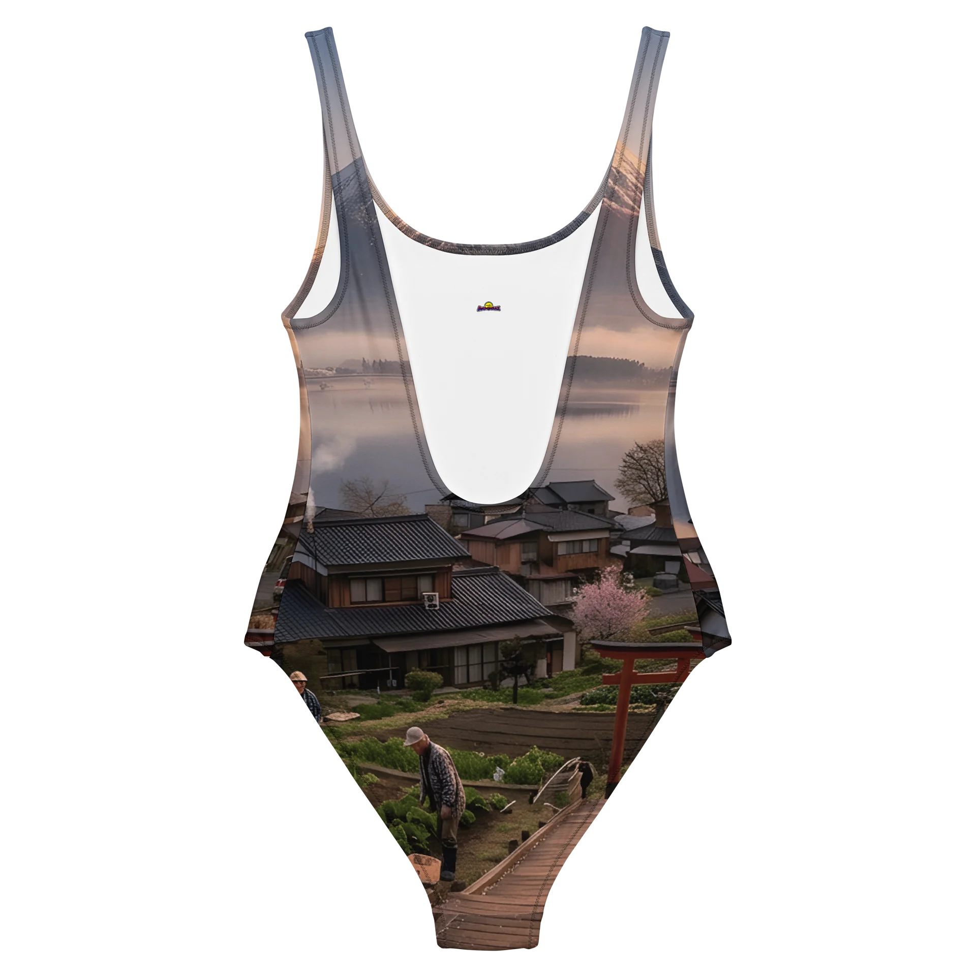 Mount Fuji Village Pink Moss One-Piece Swimsuit product image (2)