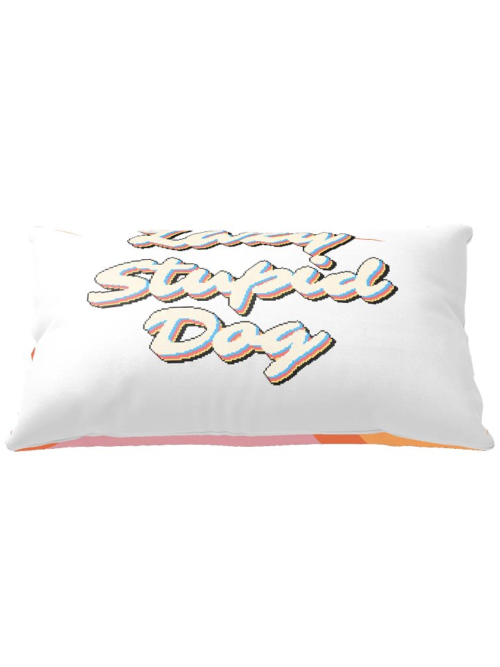 "Lazy Stupid Dog" Retro Pixel-Art Pillow product image (1)