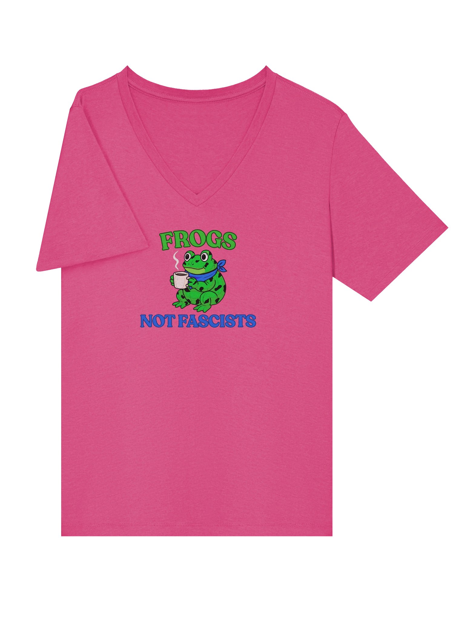 Frogs Not Fascists V-neck product image (36)