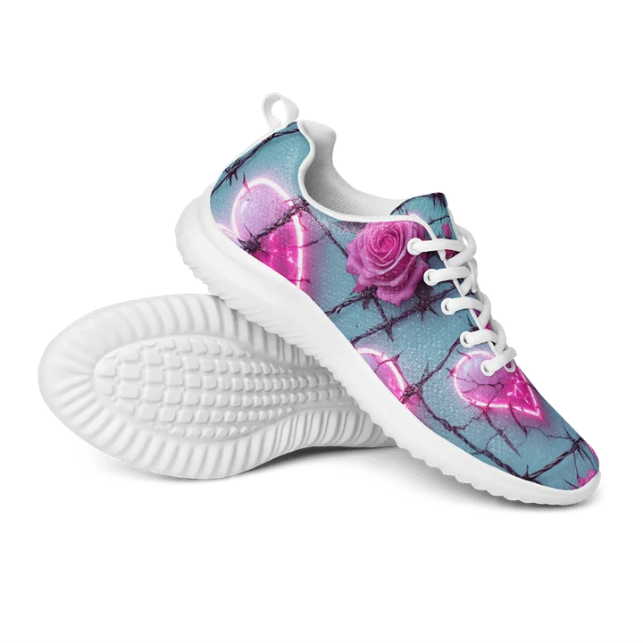 Barbed Rose Neon Heart Athletic Shoes - Women's Ultralight Flyknit product image (2)