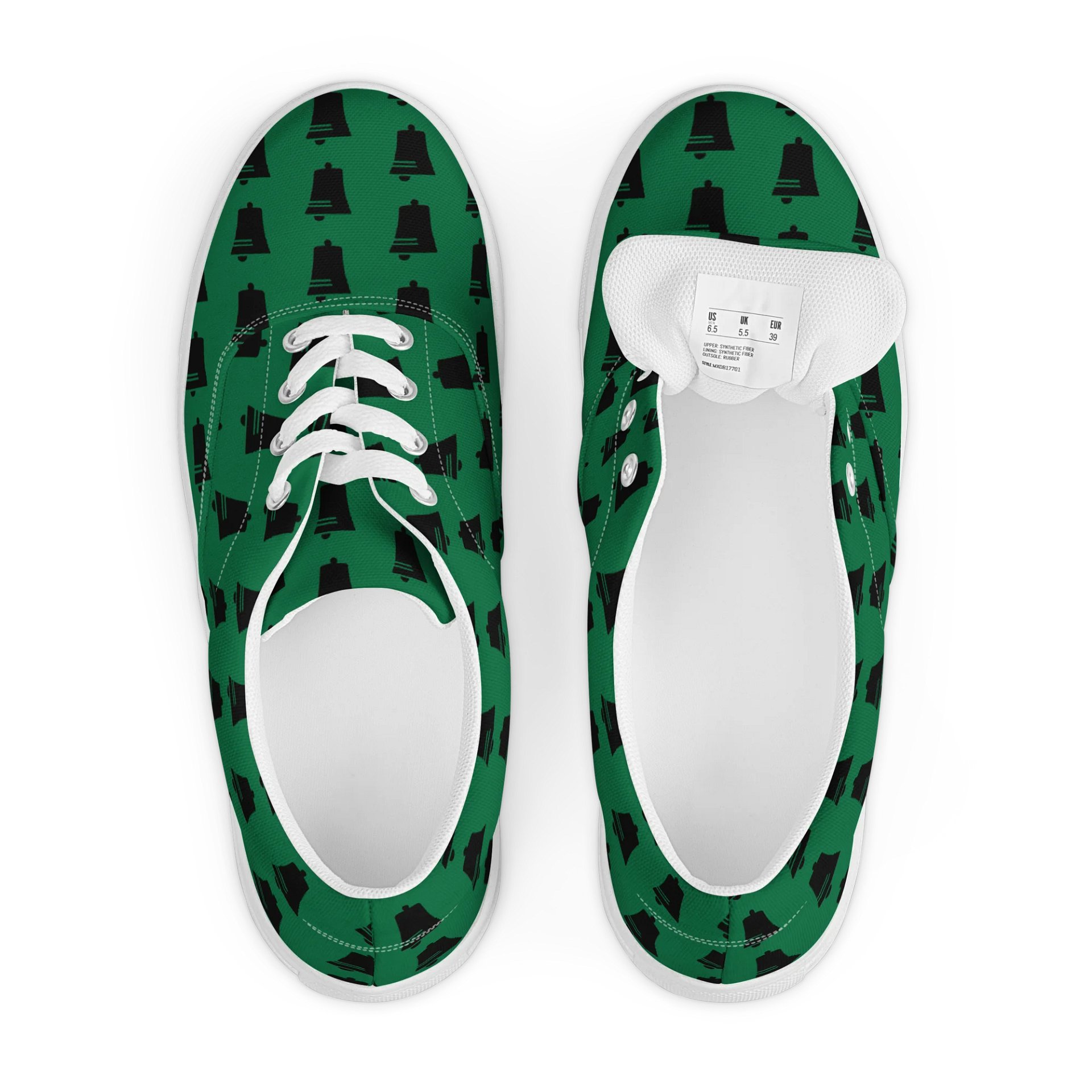 Green Bell Grid Men's Canvas Shoes product image (6)