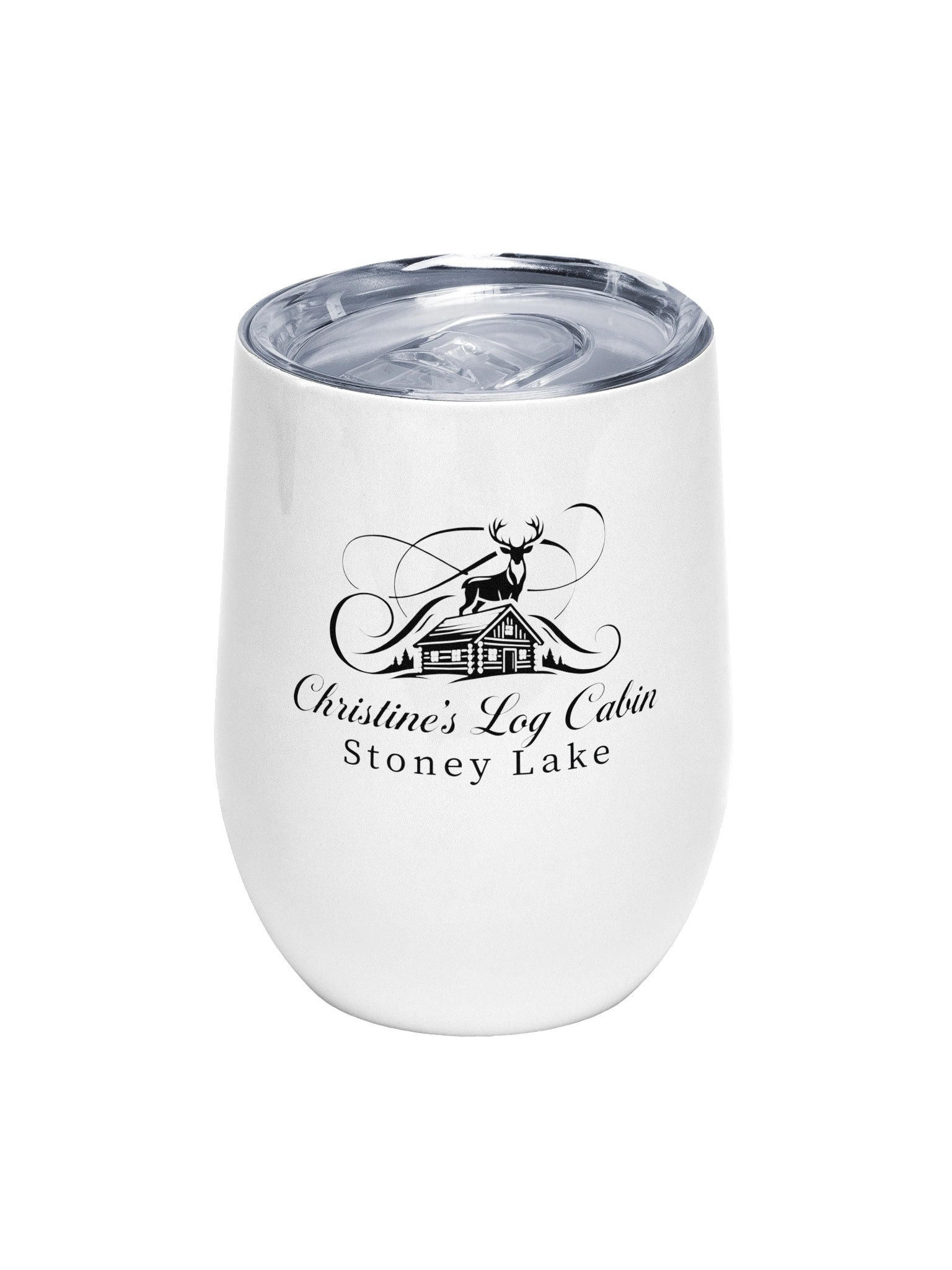 Rustic Escape Wine Tumbler | Christine's Log Cabin on Stoney Lake product image (1)