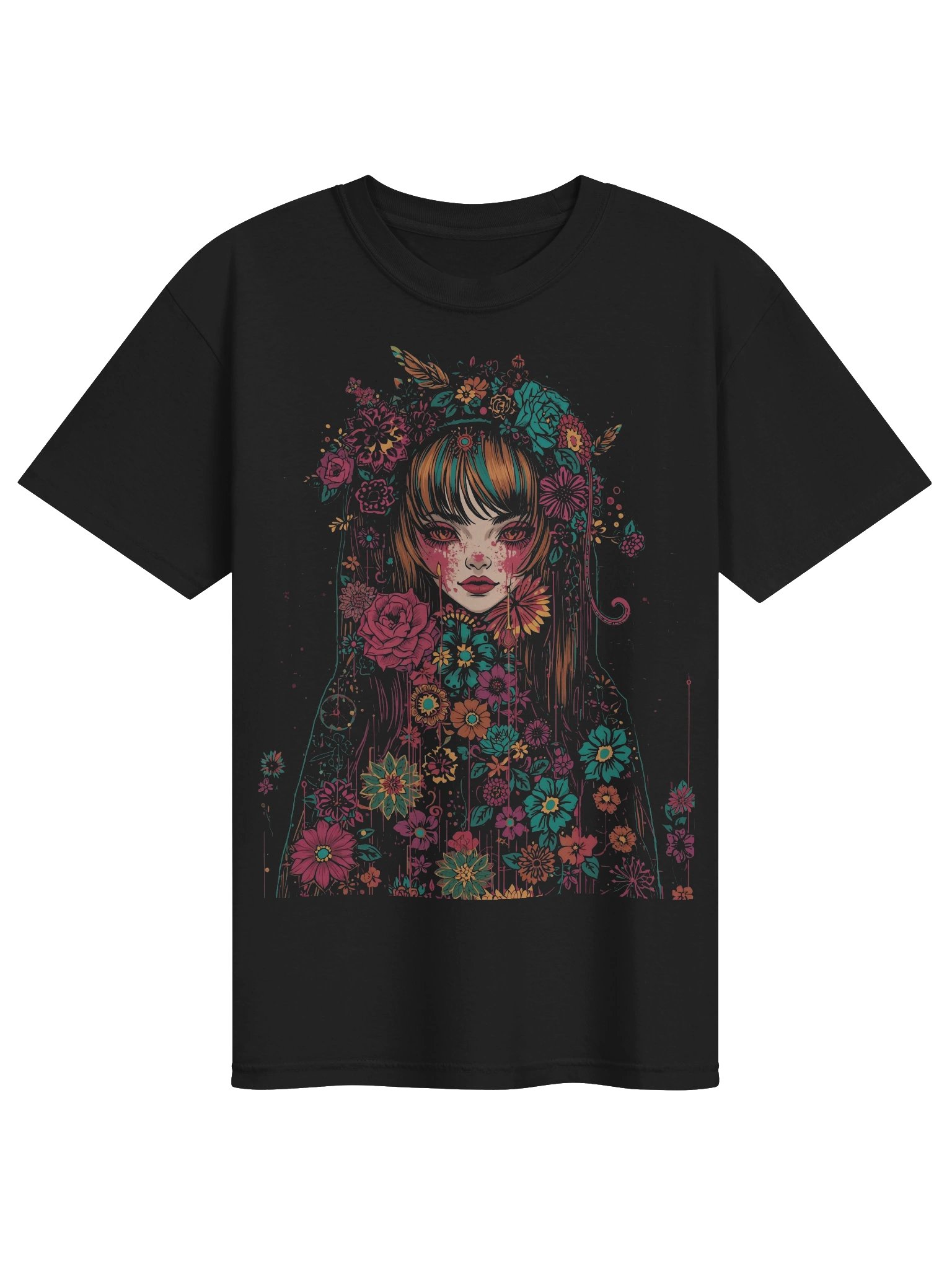 Floral Punk Girl Heavyweight Tee product image (1)