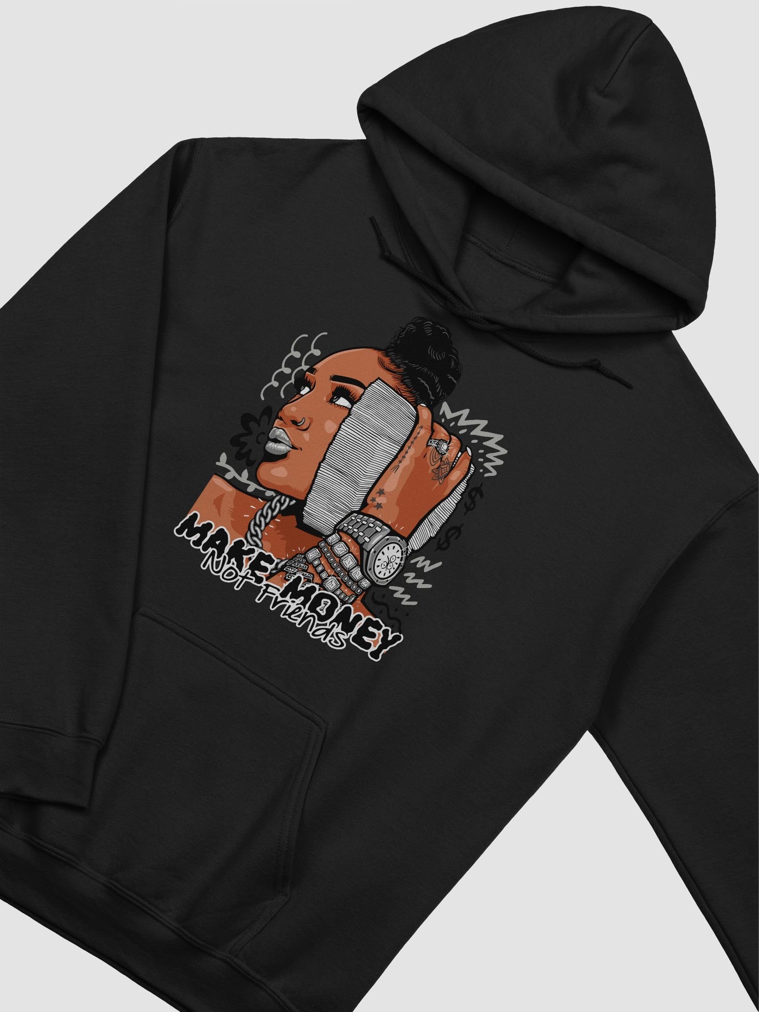 Money Talk Classic Hoodie - Unisex Hoodie – Minimalist Printed Hoodie for Everyday Wear product image (3)