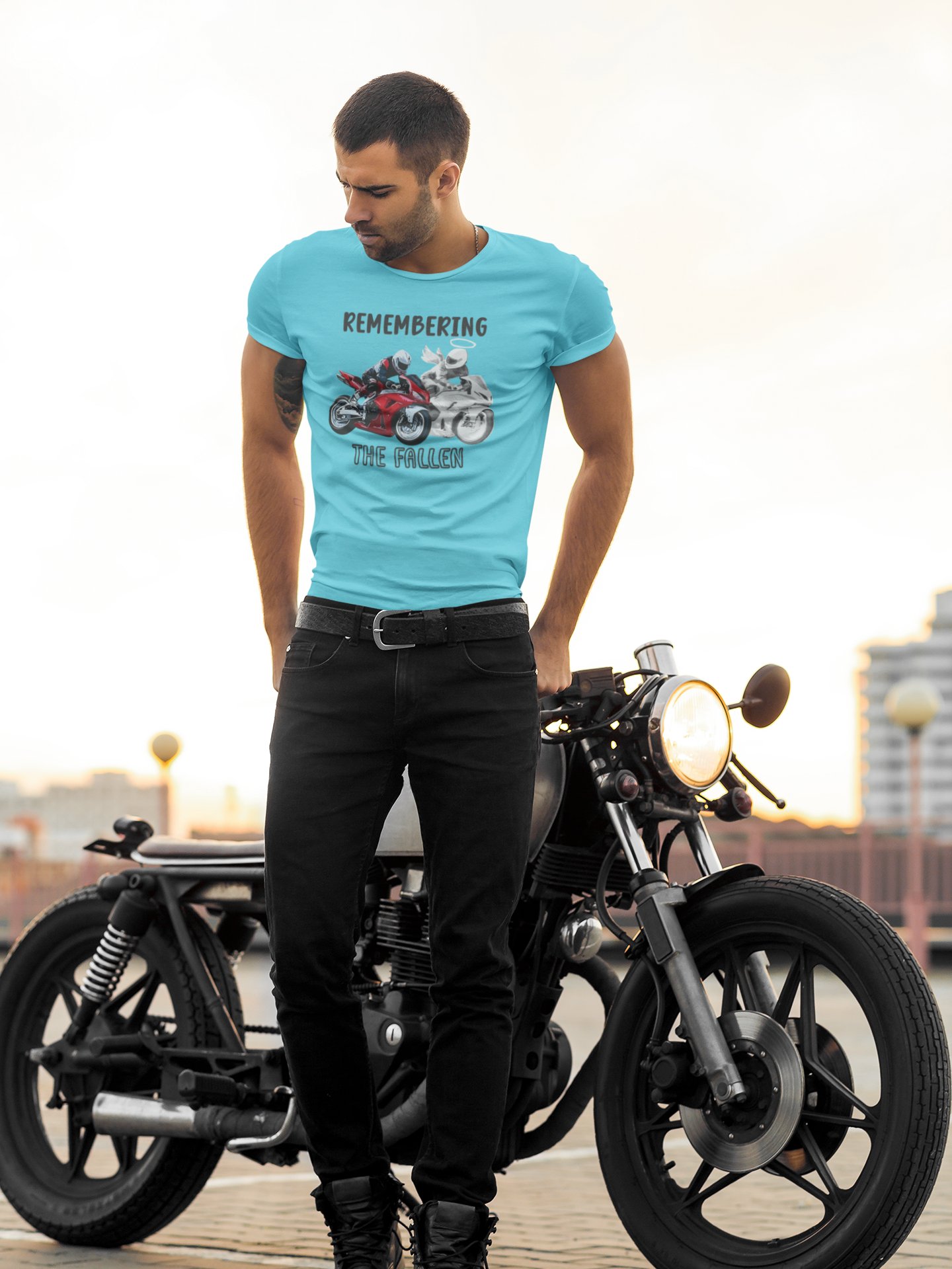 Remembering The Fallen (red bike) T-Shirt product image (1)