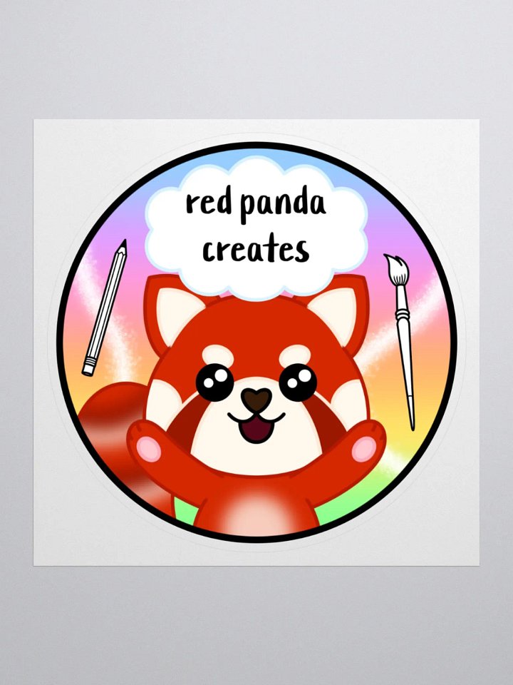 Red Panda Creates Sticker product image (1)