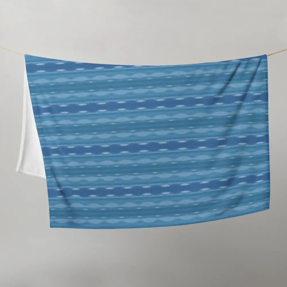 Ocean Blue Striped Throw Blanket product image (10)