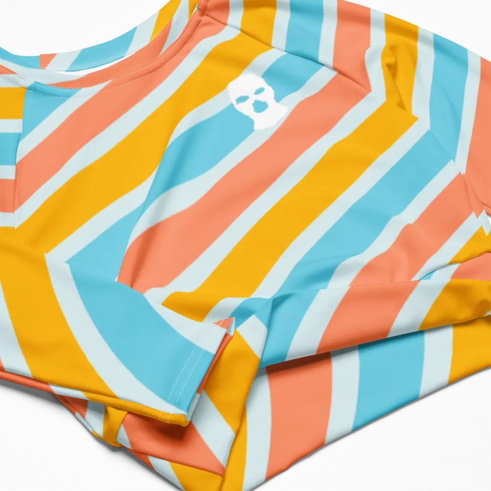 WHITE SKI MASK STRIPED CROP product image (2)