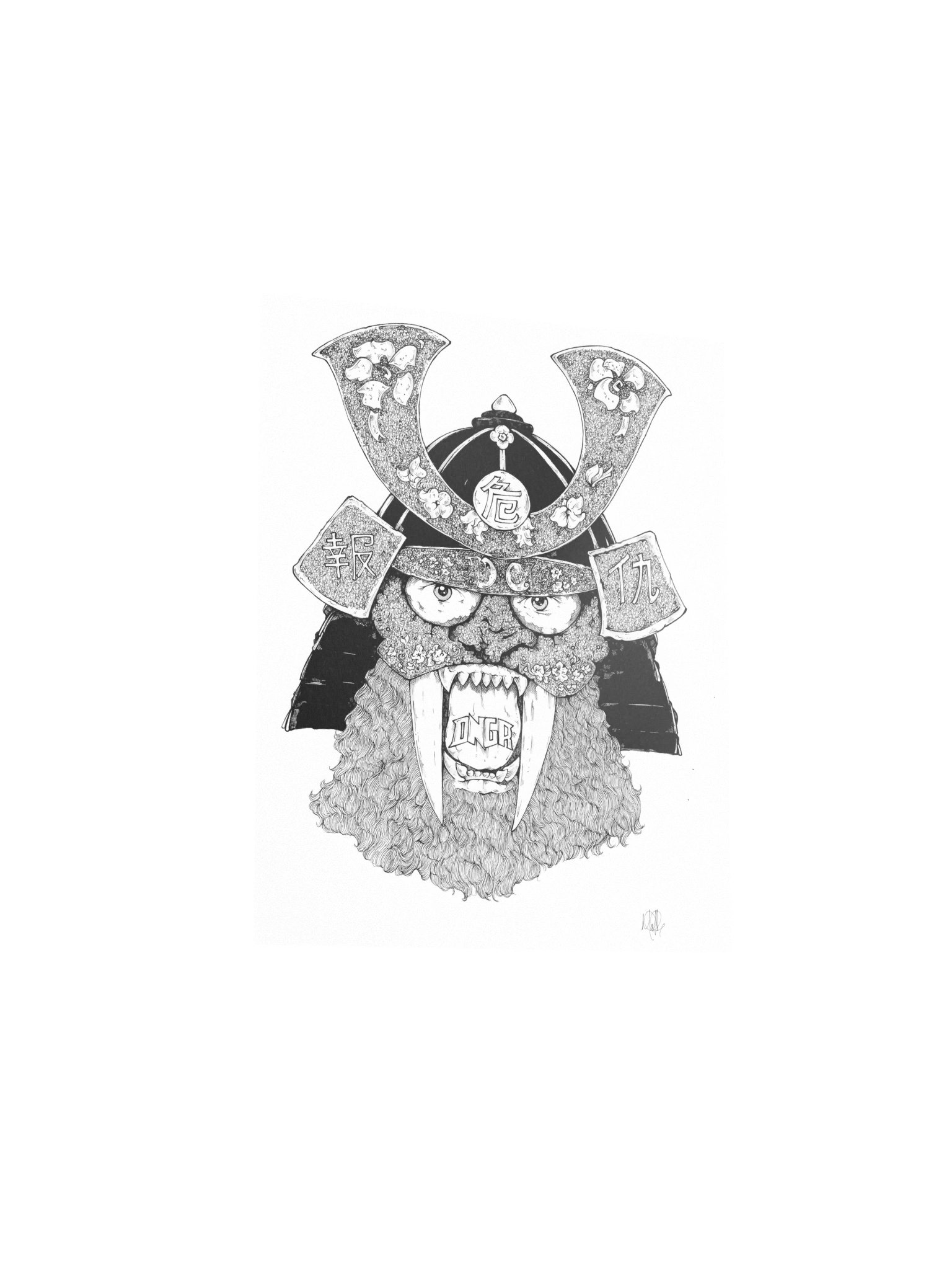 DNGR Oni Samurai Premium Print product image (6)