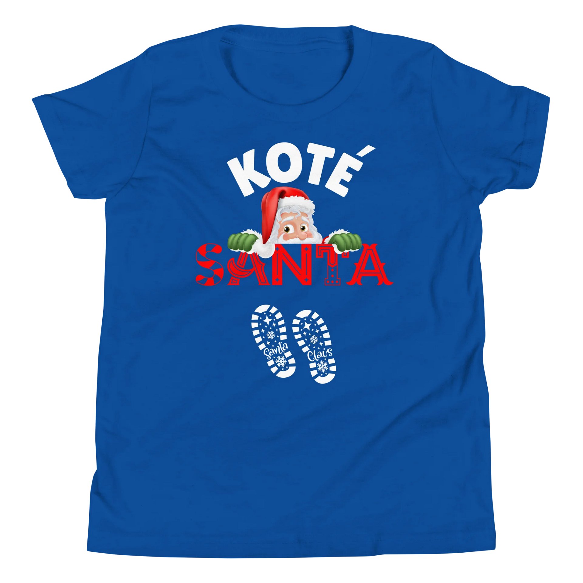 Cheerful Santa Youth T-Shirt product image (61)
