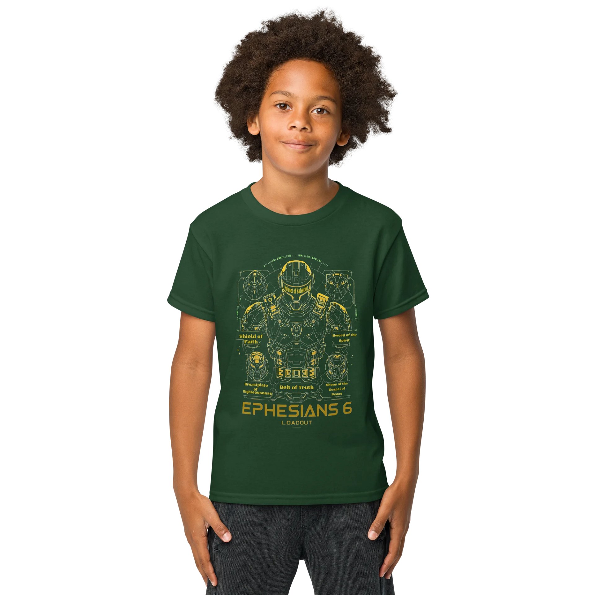 YHWH Kids Tee - "Ephesians 6 Loadout" product image (2)