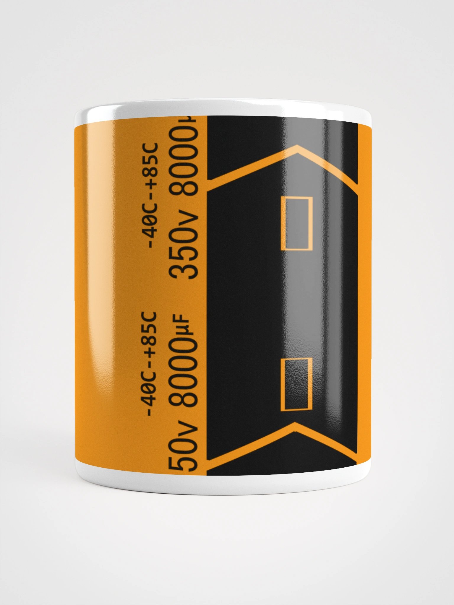 Capacitor Glossy Mug - ORANGE product image (1)