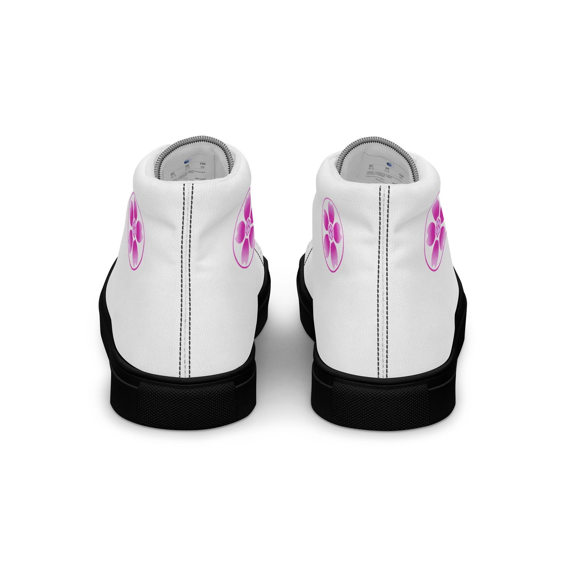 Moo Cherry Pawsom Logo Women's High-Canvas Shoes (White) product image (3)