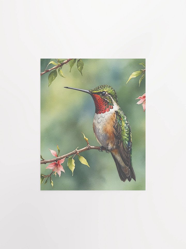 Ruby-Throated Hummingbird Matte Poster product image (2)