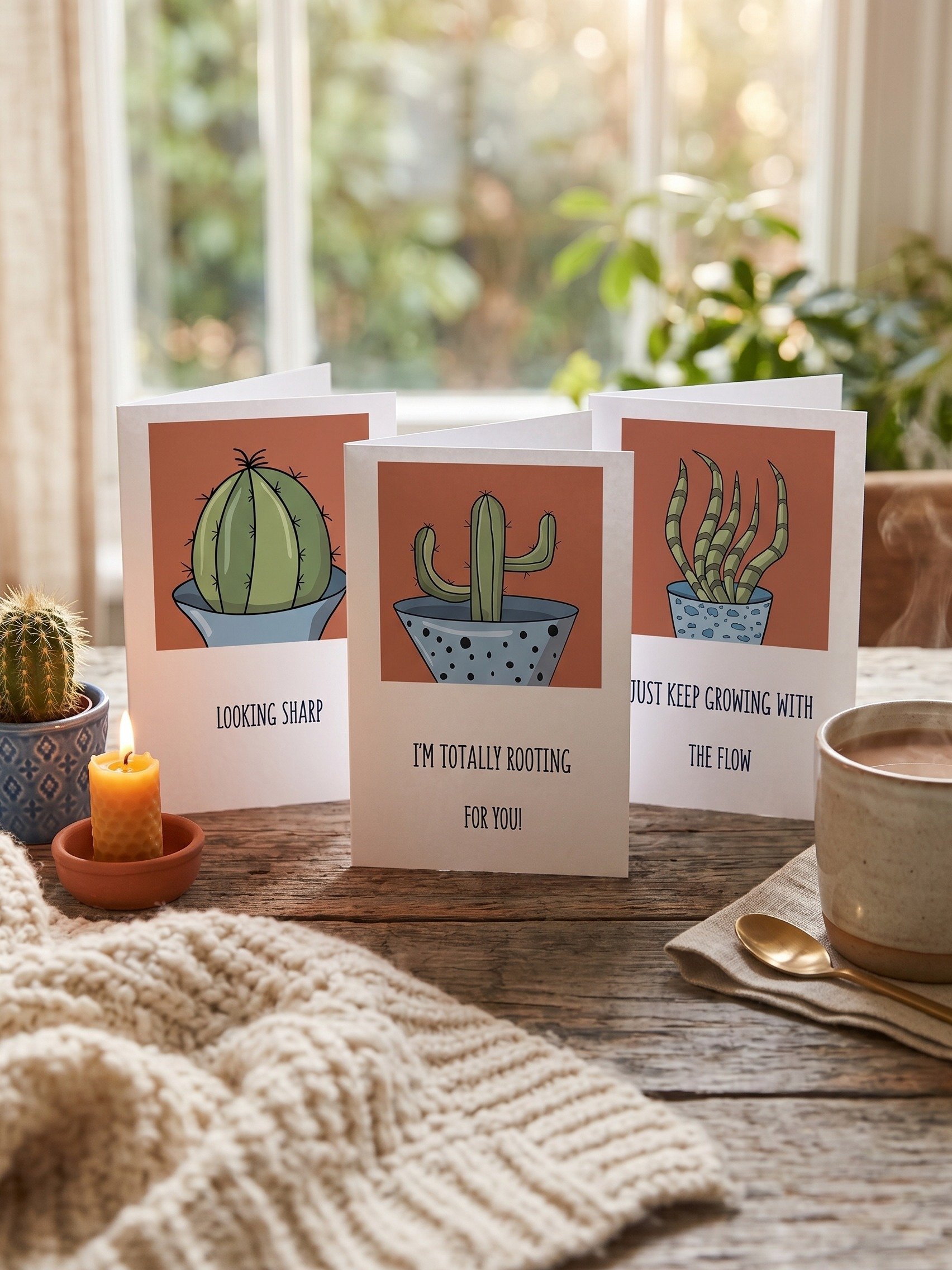 Botanical Greeting Card Trio, Pack of 3 all occasions cards product image (2)