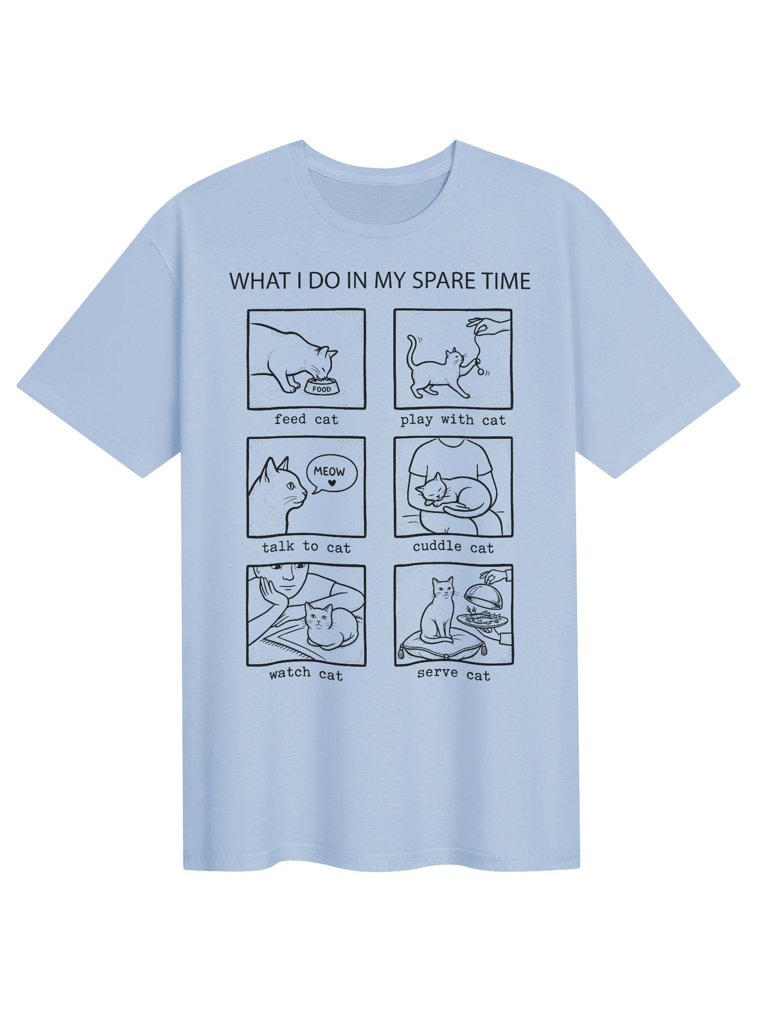 Spare Time Cat T-Shirt product image (6)
