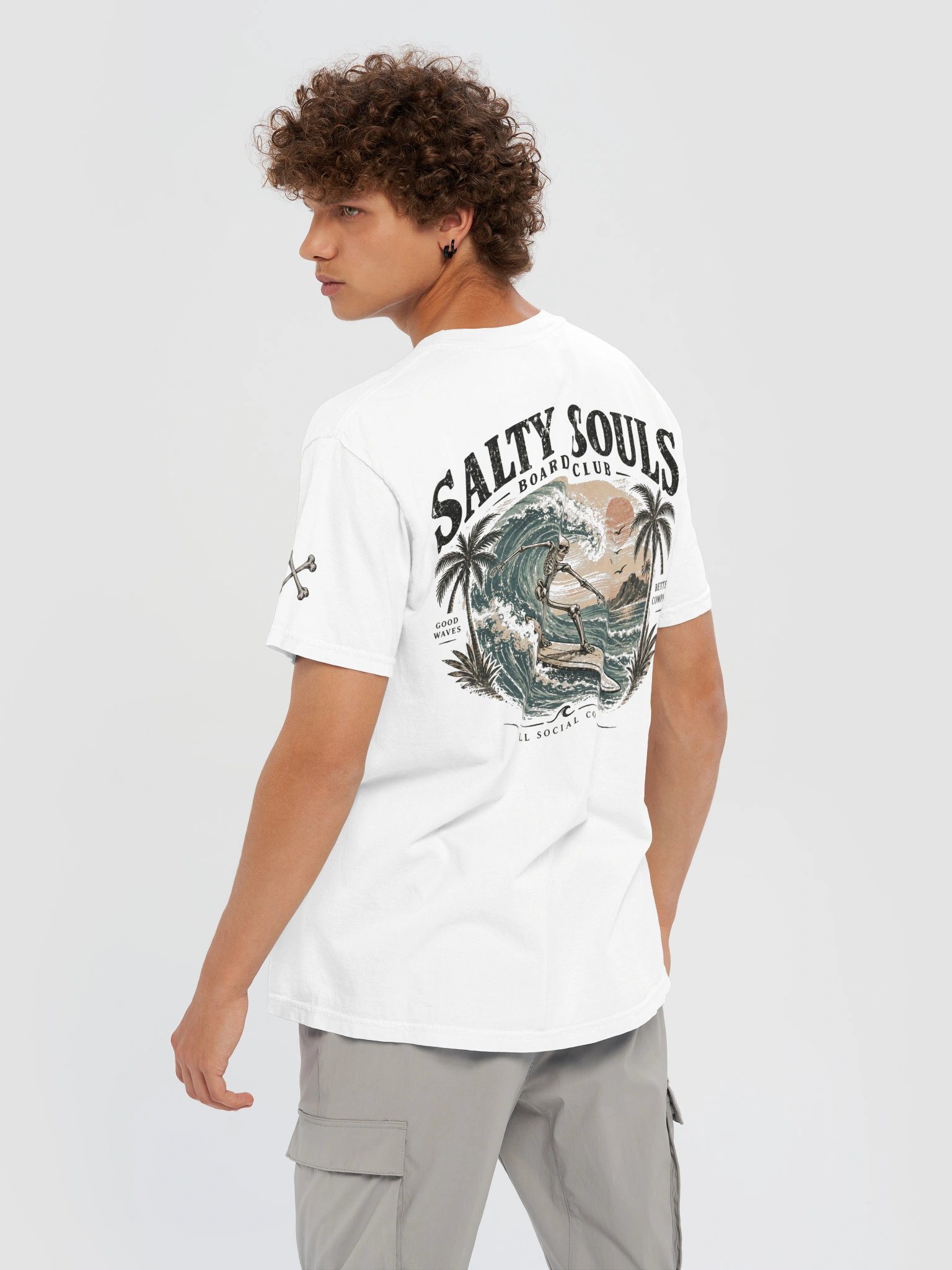 Salty Souls Board Club Comfort Colors Tee — Coastal Skellie Edit product image (10)