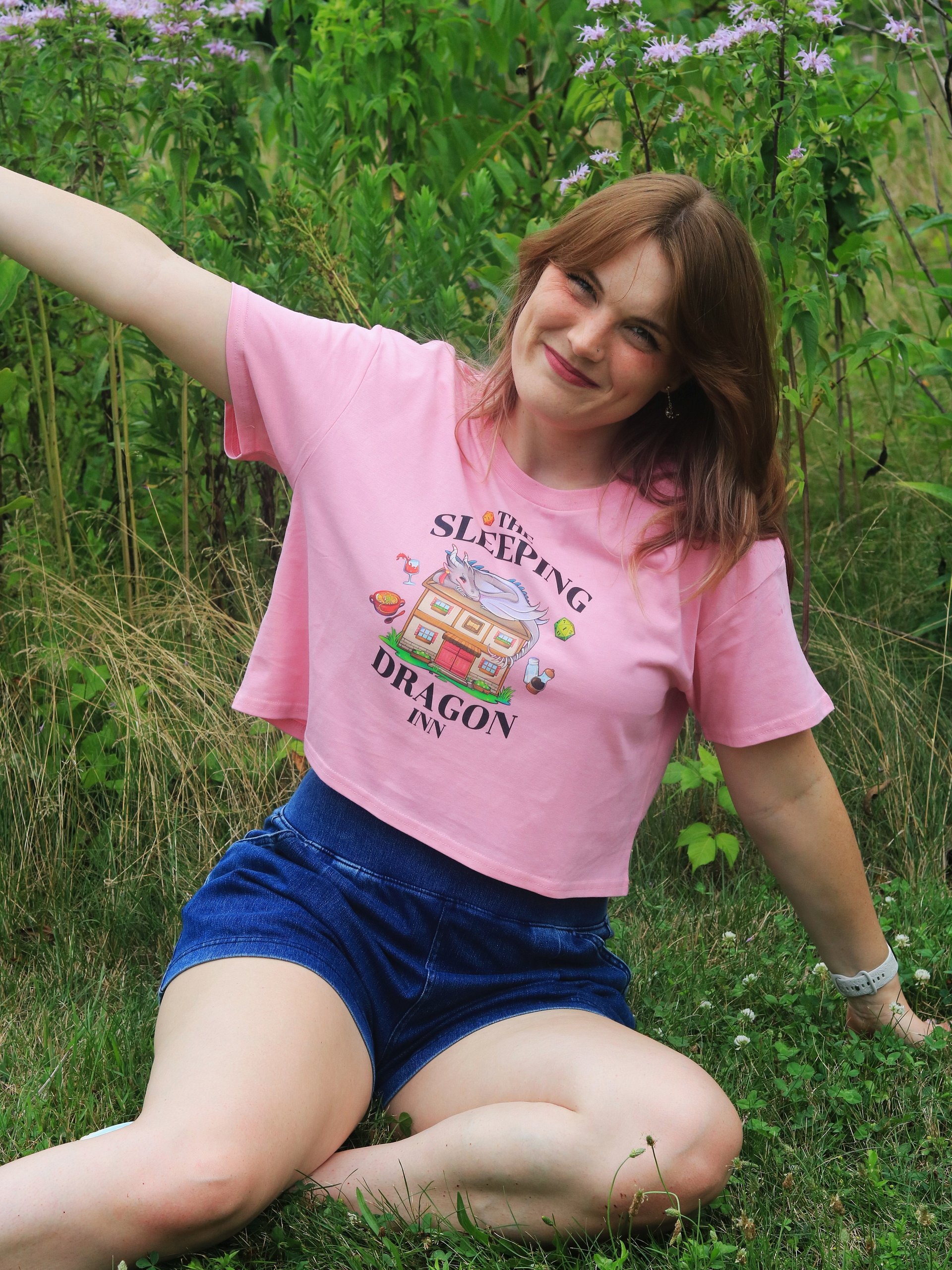 The Sleeping Dragon Inn Crop Tee [Black Font] product image (15)