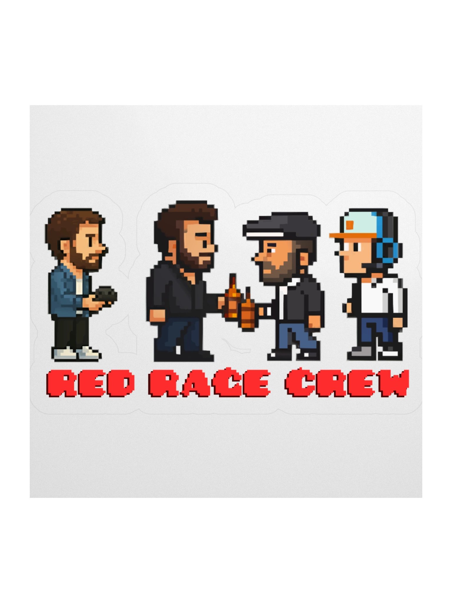 Red Rage Crew – Pixel Sticker product image (3)
