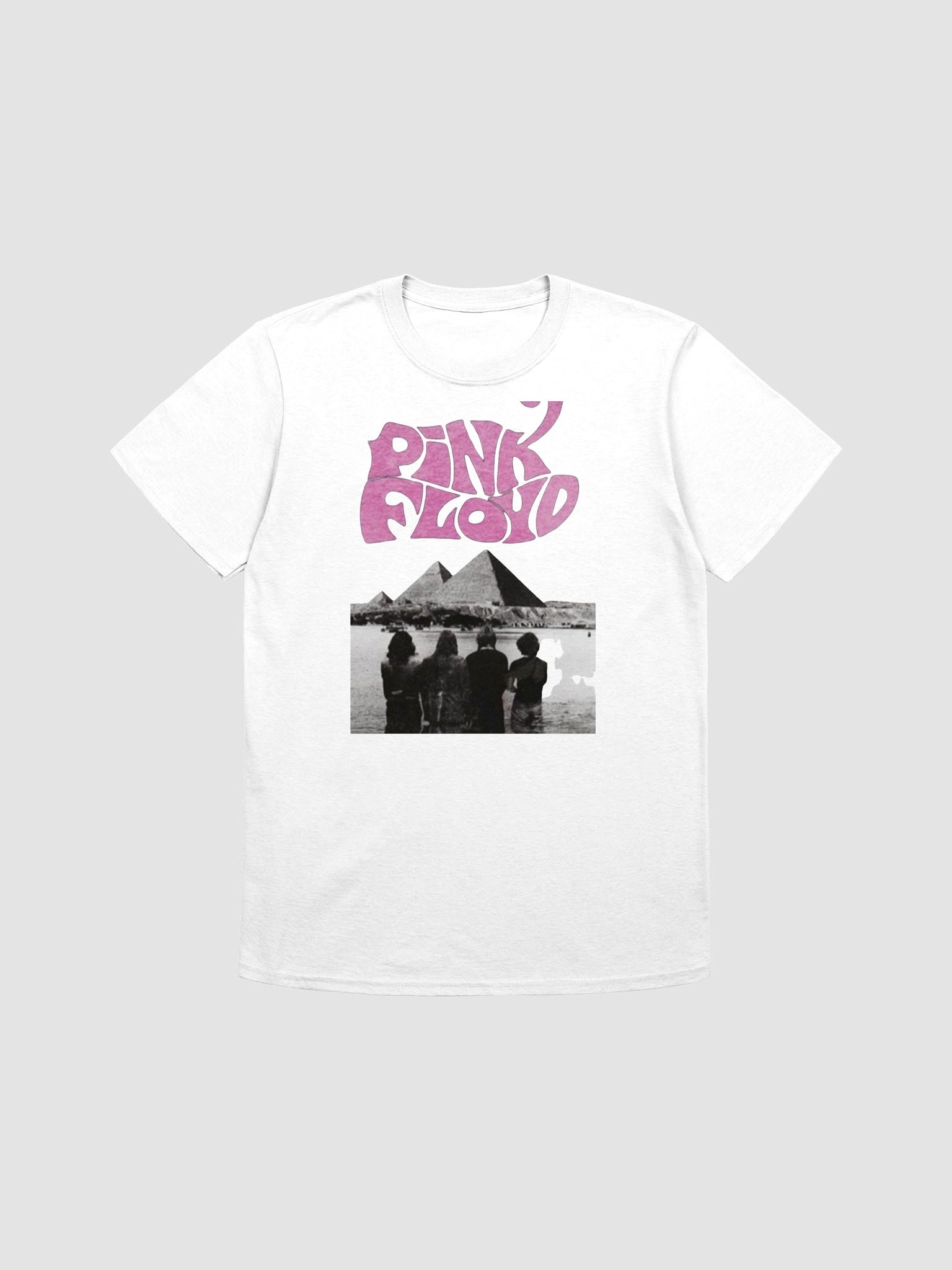 Pink Floyd Pyramid Vintage T-Shirt | Psychedelic Rock Desert Scene Tee with Pink Logo product image (1)