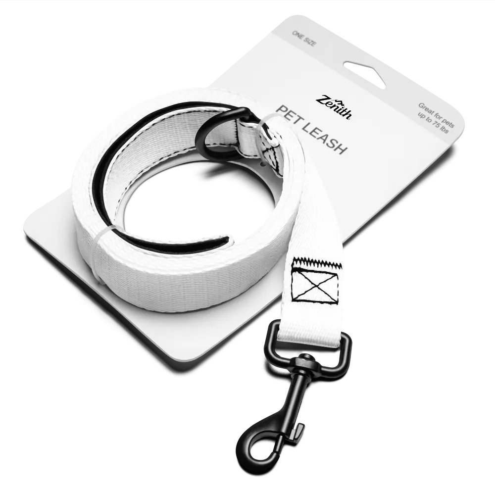 Zenith White 6ft Pet Leash - Durable Polyester with Comfortable Padded Handle product image (5)