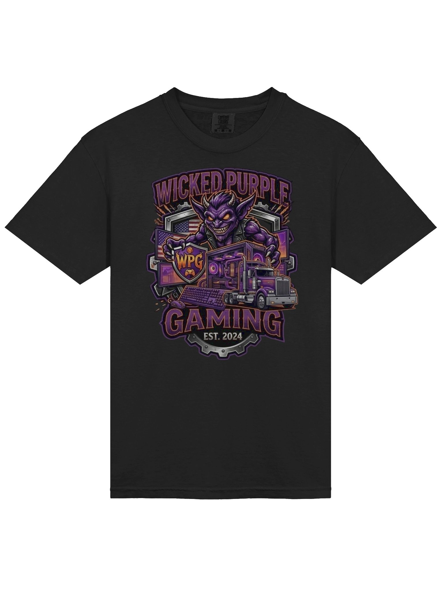 Wicked Purple Gaming Shield T-Shirt product image (2)