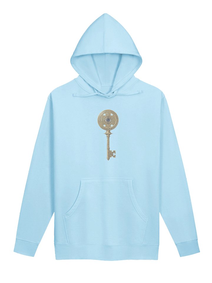 The Gatekeeper’s Key – Blue Aqua Horizon Edition (Front & Back Print) | Unisex Midweight Hoodie product image (1)