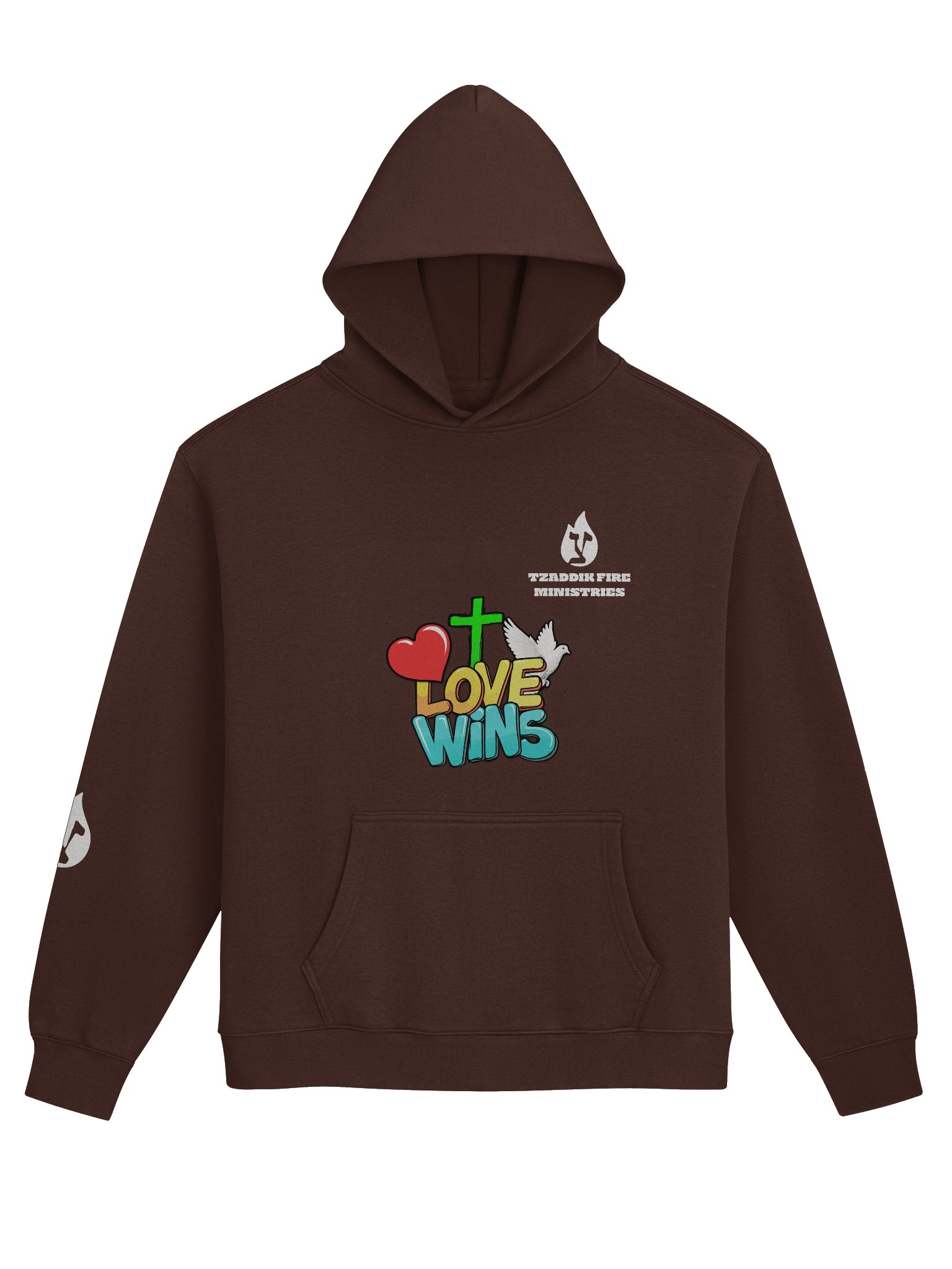 TZADDIK FIRE MINISTRIES OUTREACH MERCH HEAVY HOODIE - LOVE WINS product image (9)