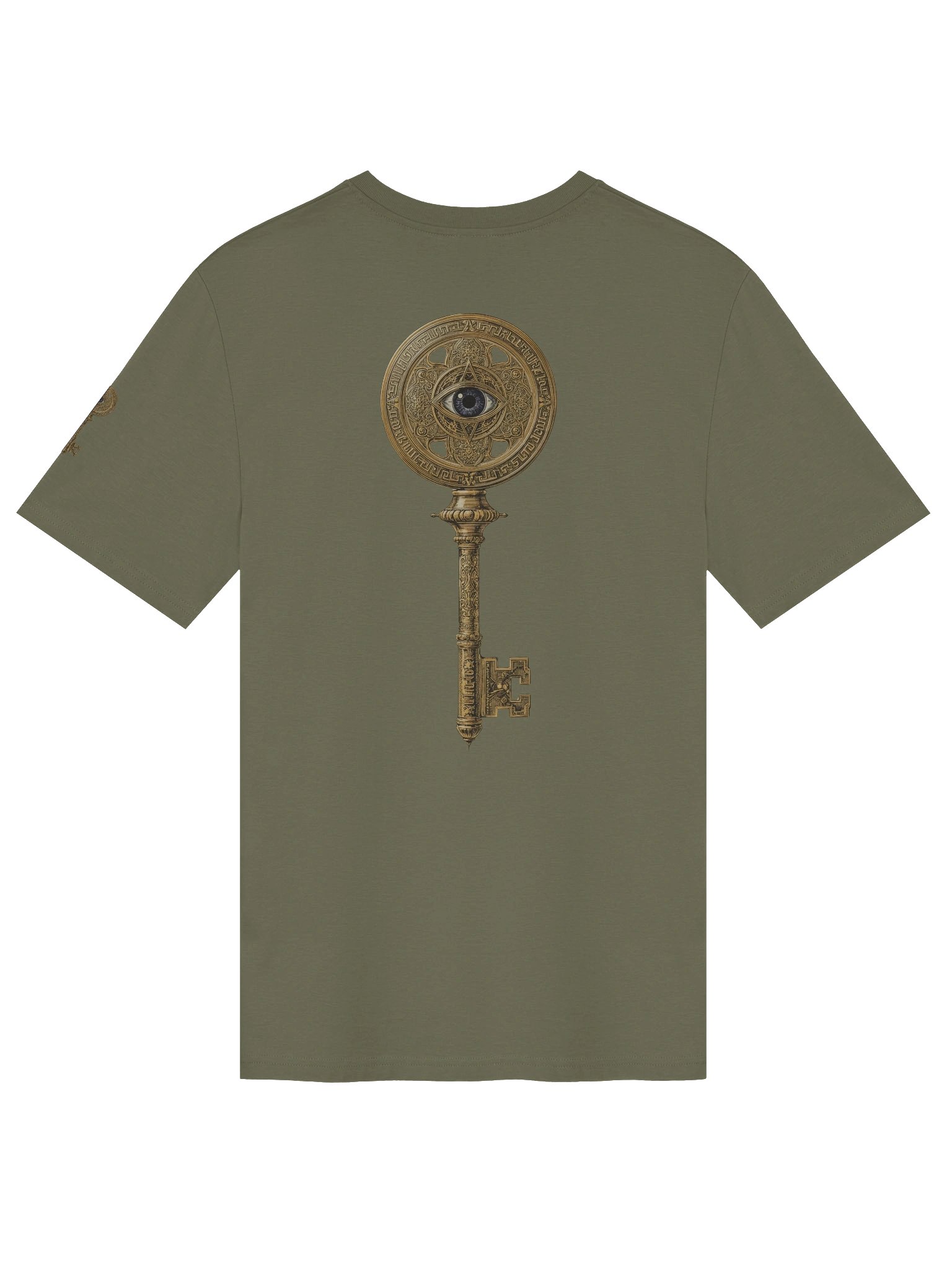 The Gatekeeper’s Key – Khaki Reverse Archive Edition (Back + Left Shoulder Print) product image (2)
