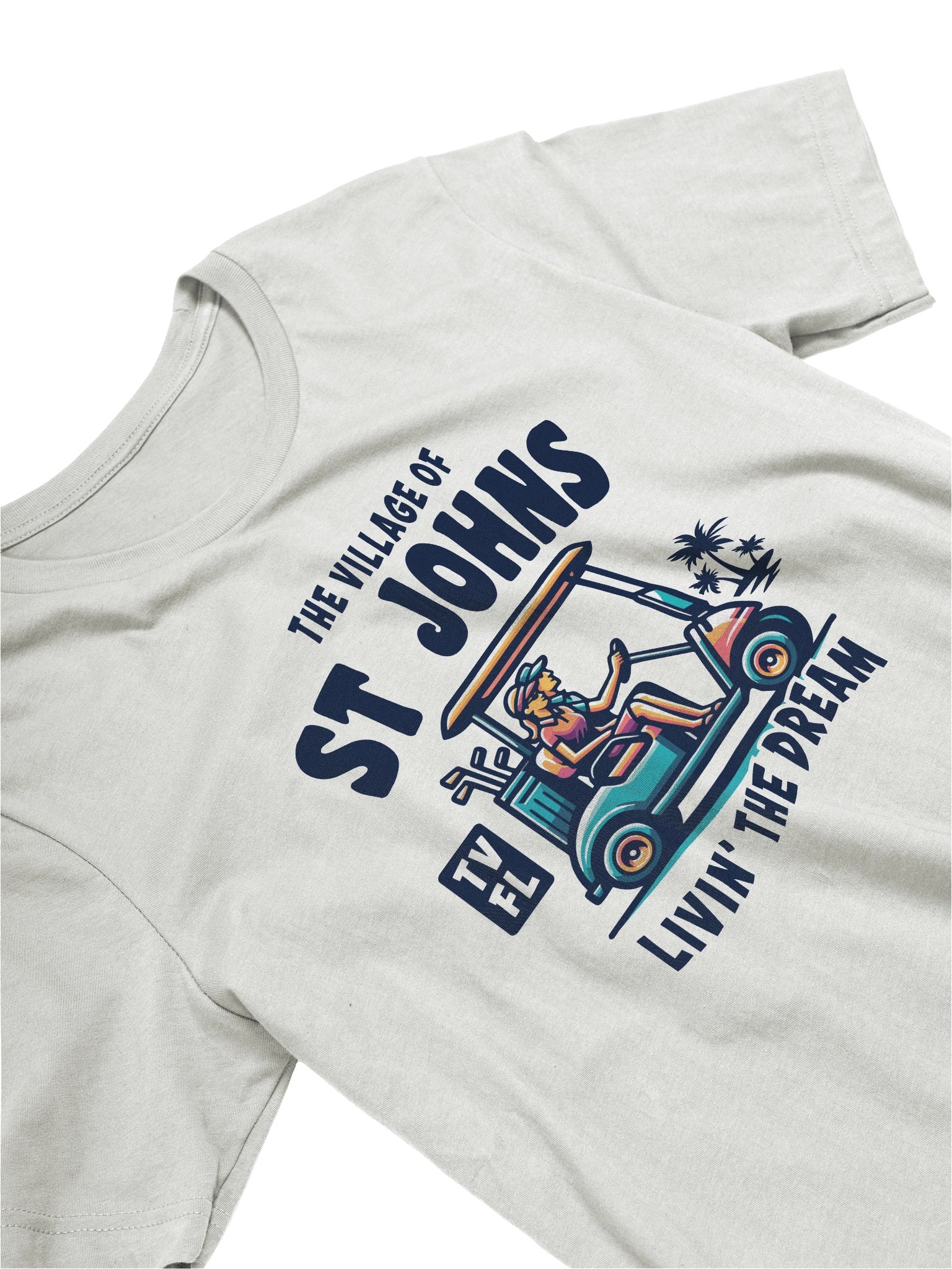 The Village of St Johns TV FL Golf Cart Design T-Shirt product image (21)