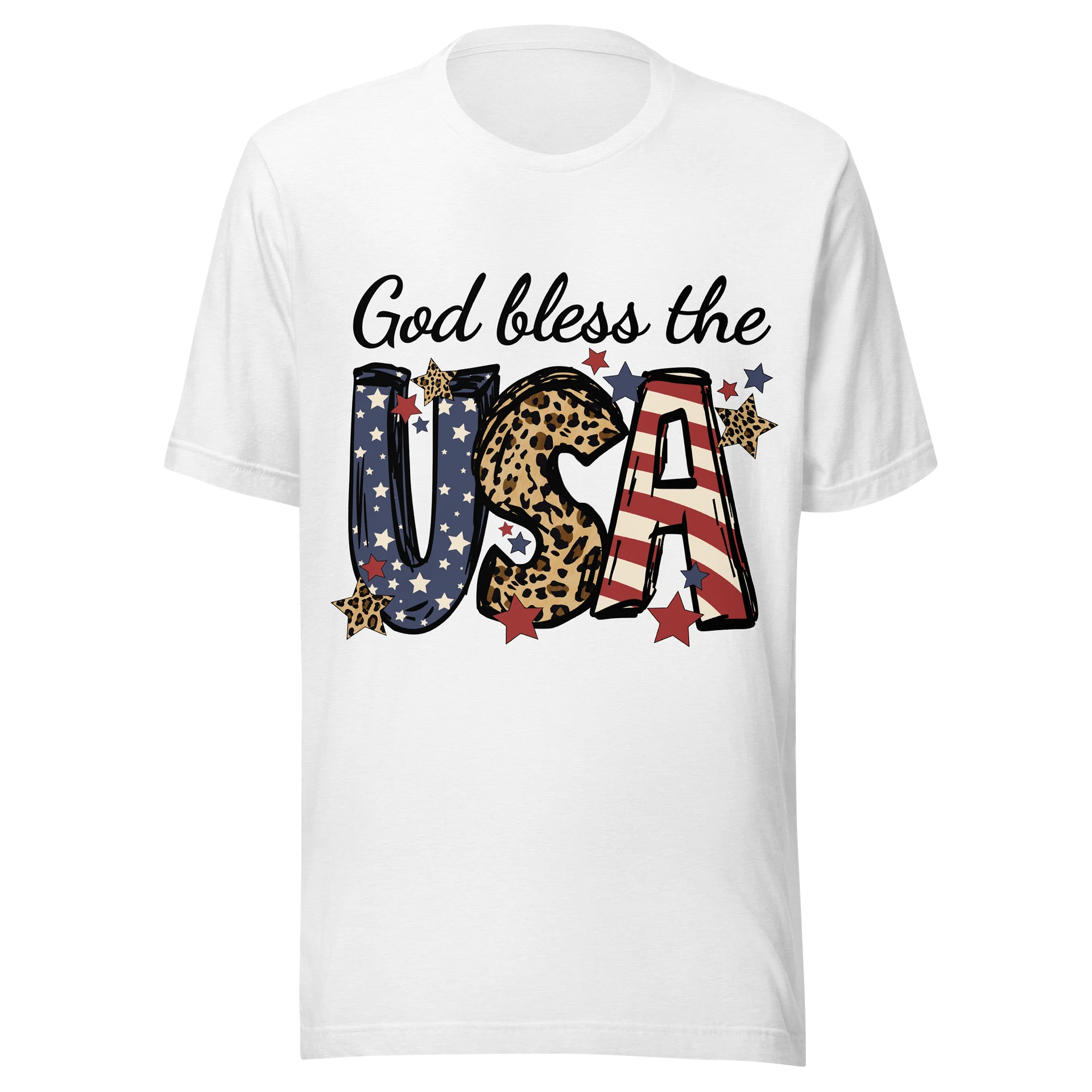USA Stars & Stripes Leopard Tee product image (2)