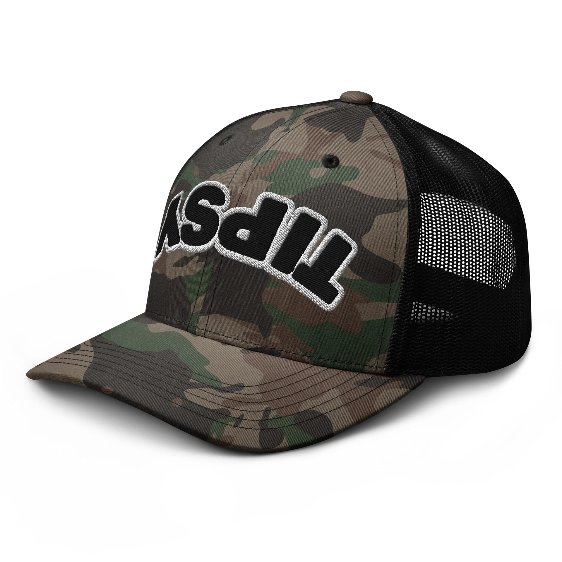 TIPSY Bold Graphic Camouflage Trucker Hat product image (4)