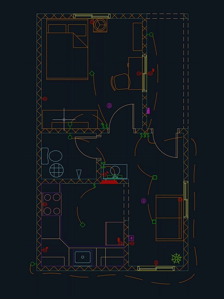 One Bedroom Series: Electrical Legend (PDF and DWG) product image (2)