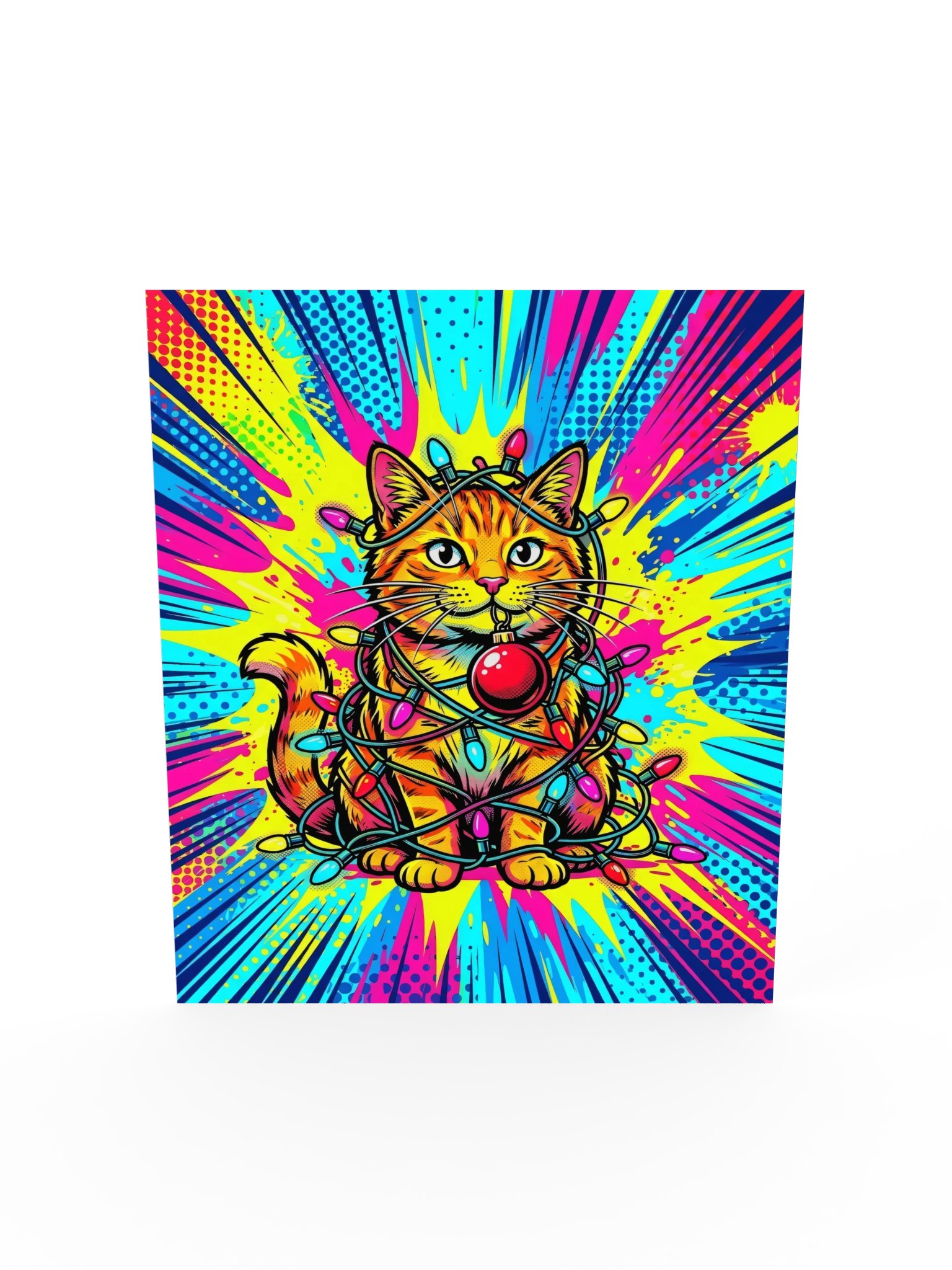 Tangled Lights Cat Poster product image (19)