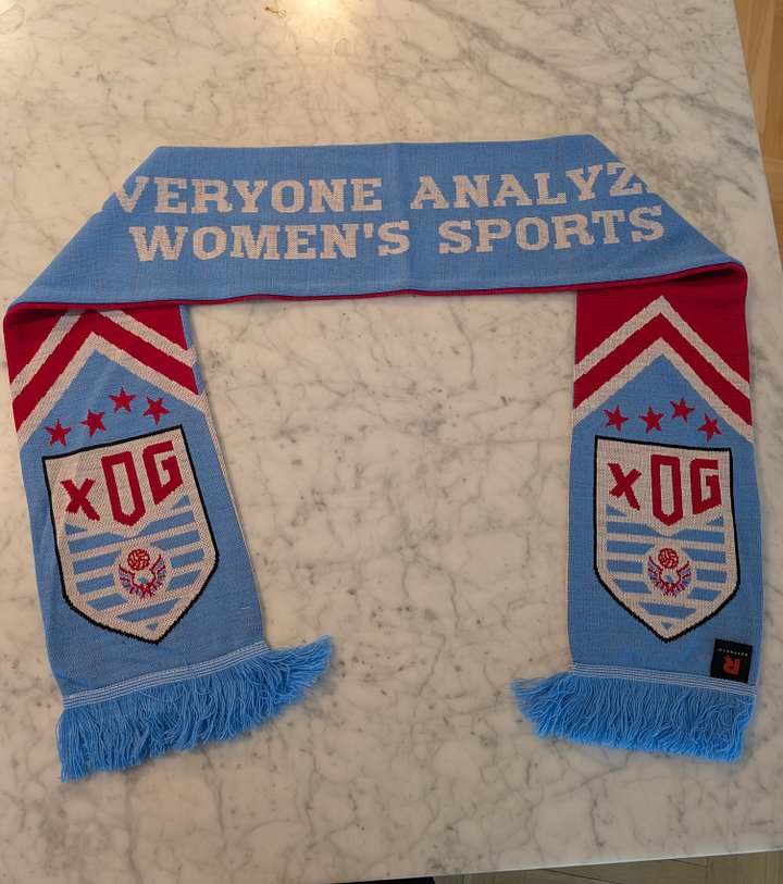 xOG "Everyone analyzes women's sports" scarf (2026) product image (2)
