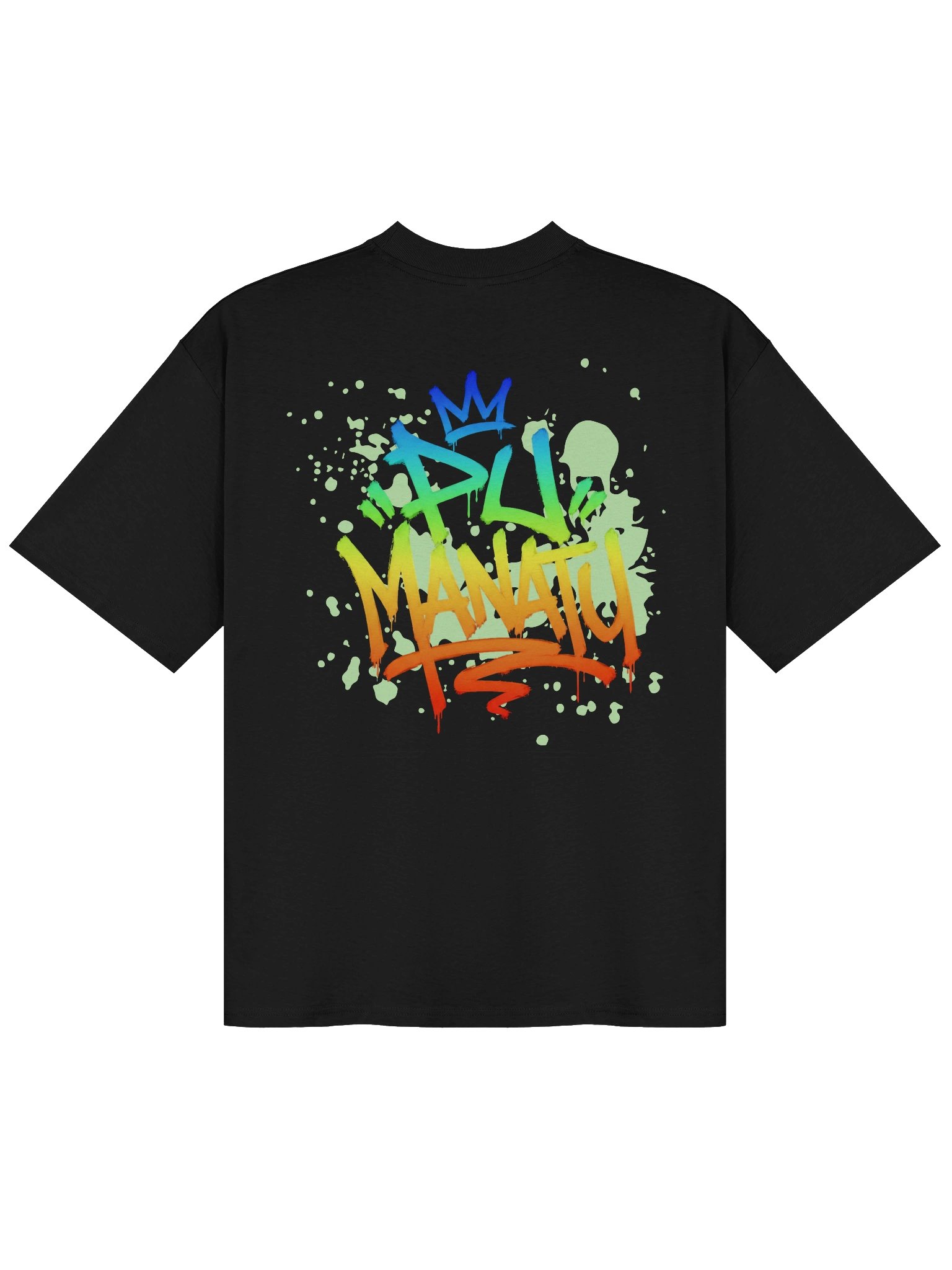 T-shirt surdimensionné avec logo dégradé néon PU MANATU product image (6)
