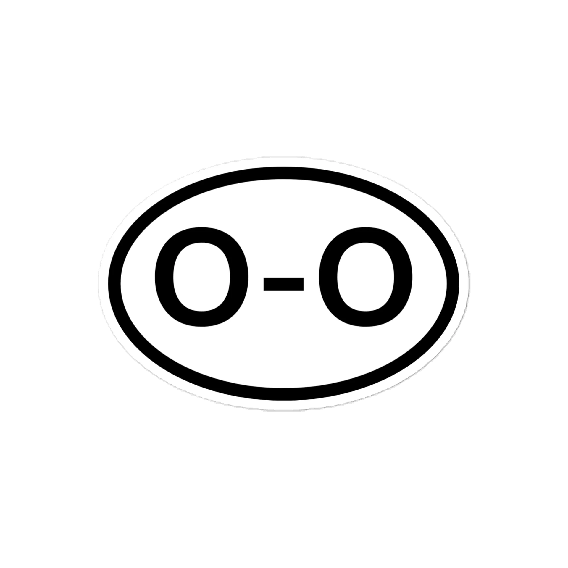 O-O Oval Sticker product image (2)