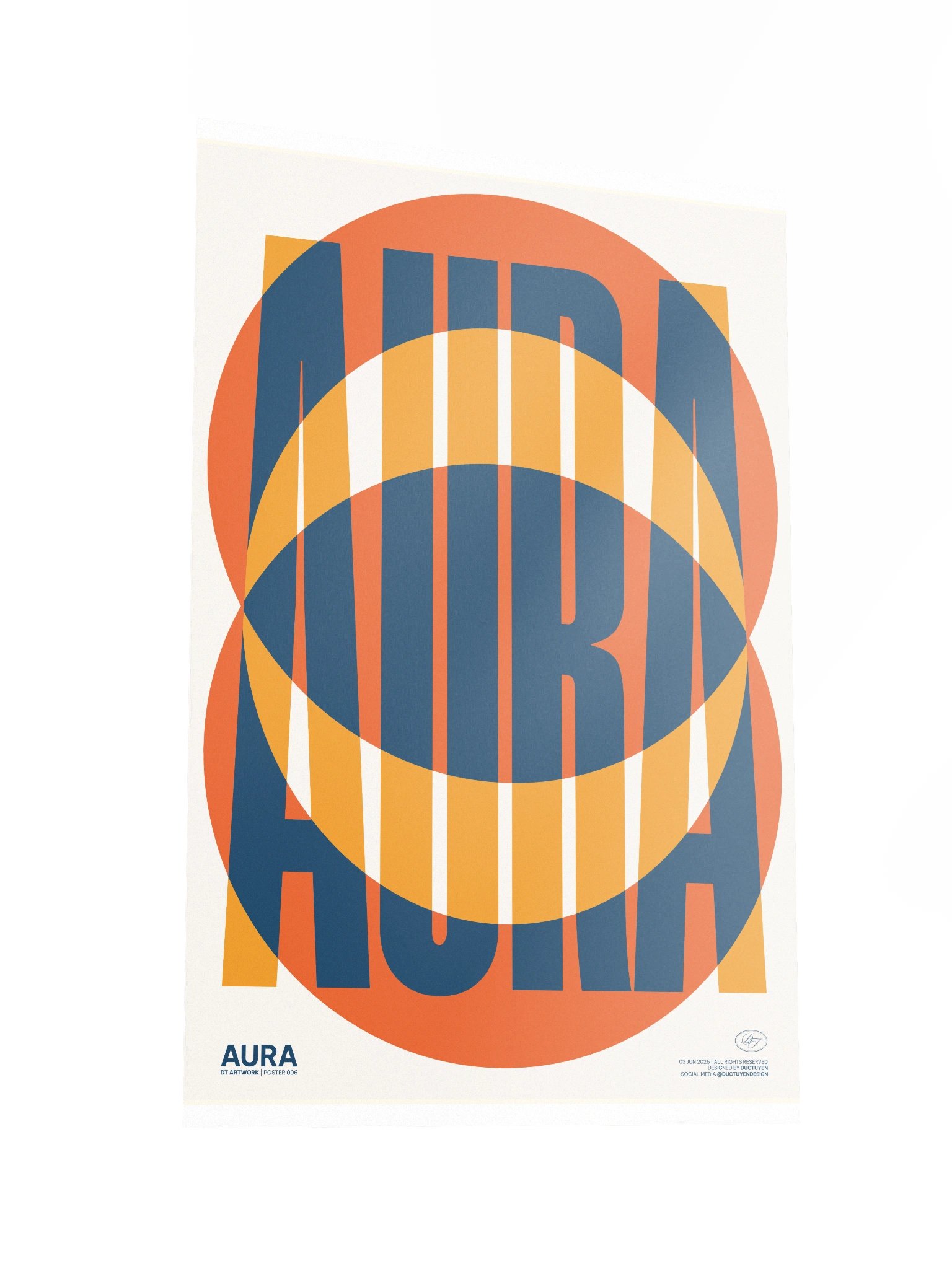 "AURA" Typography Print Poster (Unframe) product image (4)