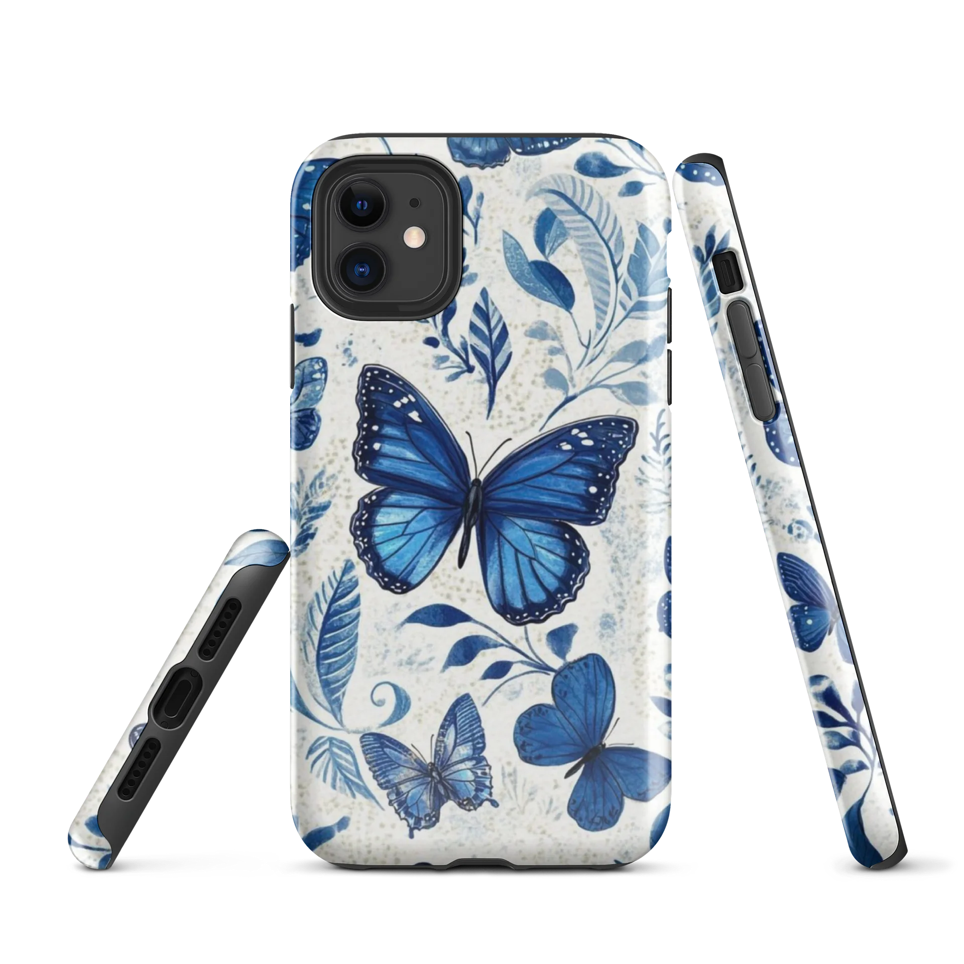 Blue Butterfly Garden iPhone Tough Case product image (1)