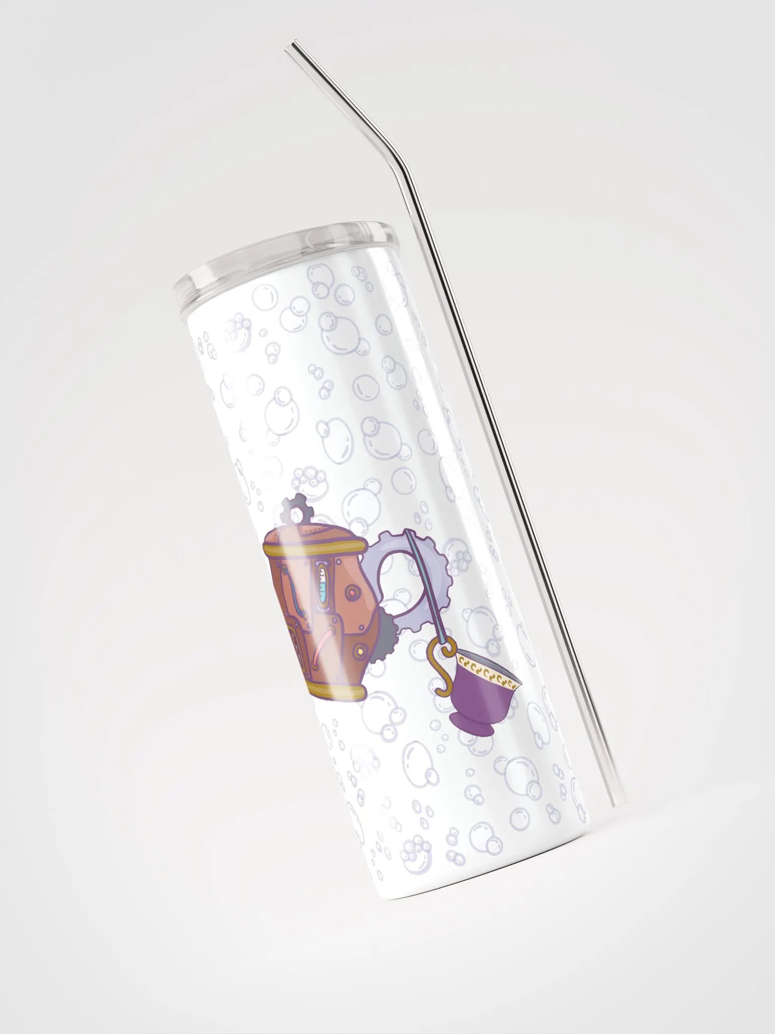 Time for Tea - Steampunk - White Tumbler product image (3)