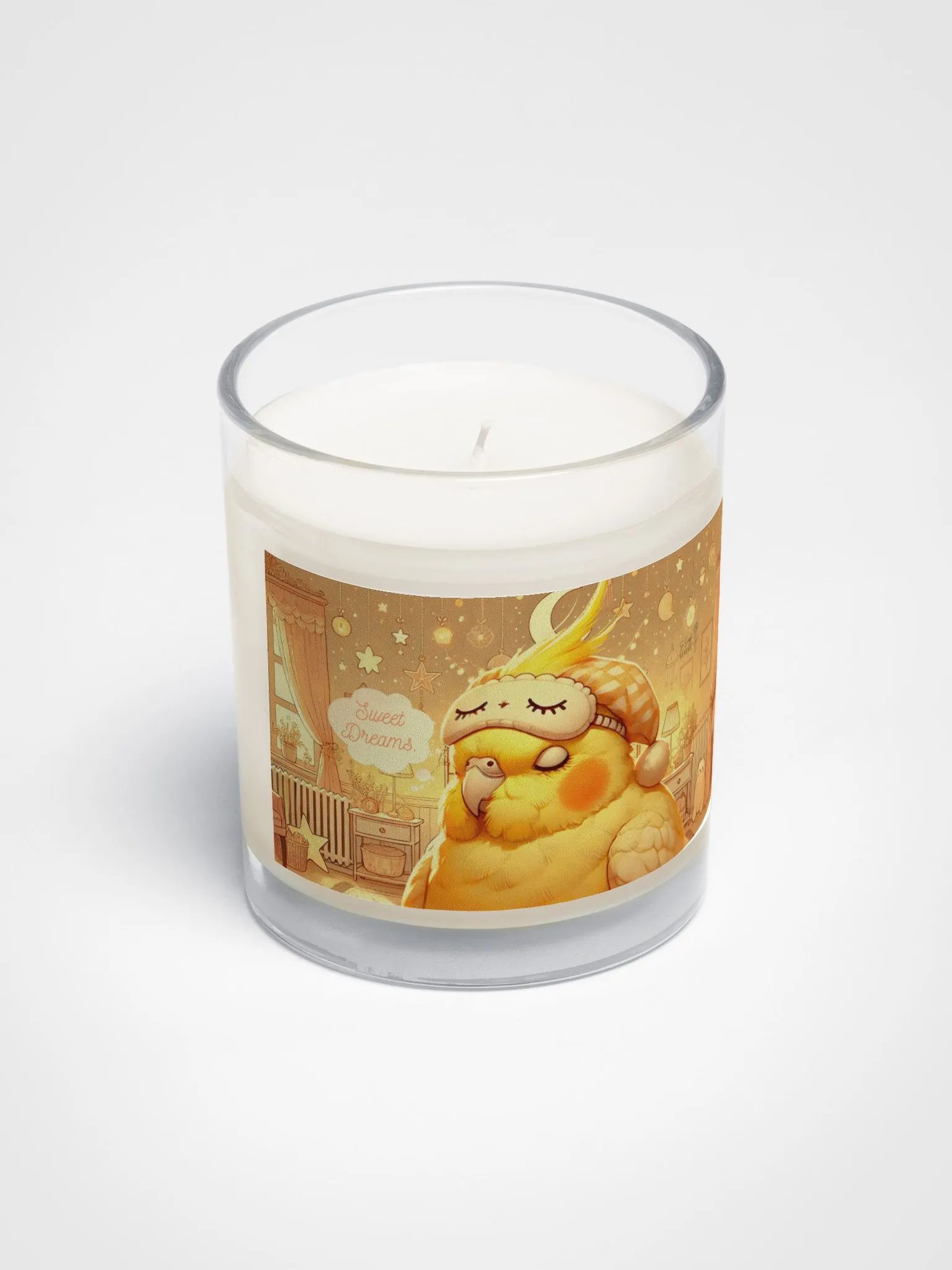 Sweet Dreams Parakeet – Soy Wax Candle in Clear Glass Jar 2 product image (2)