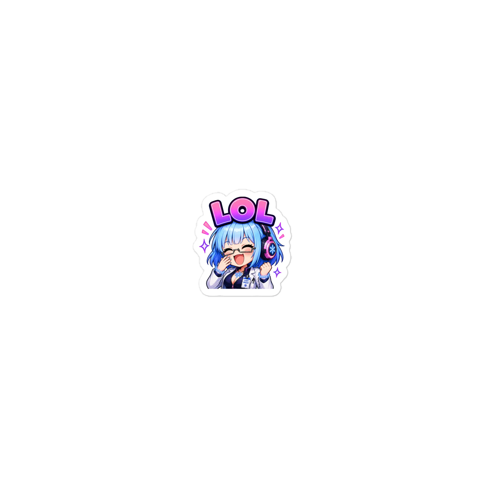 Lady Frost LOL Emote - Die Cut Sticker product image (2)
