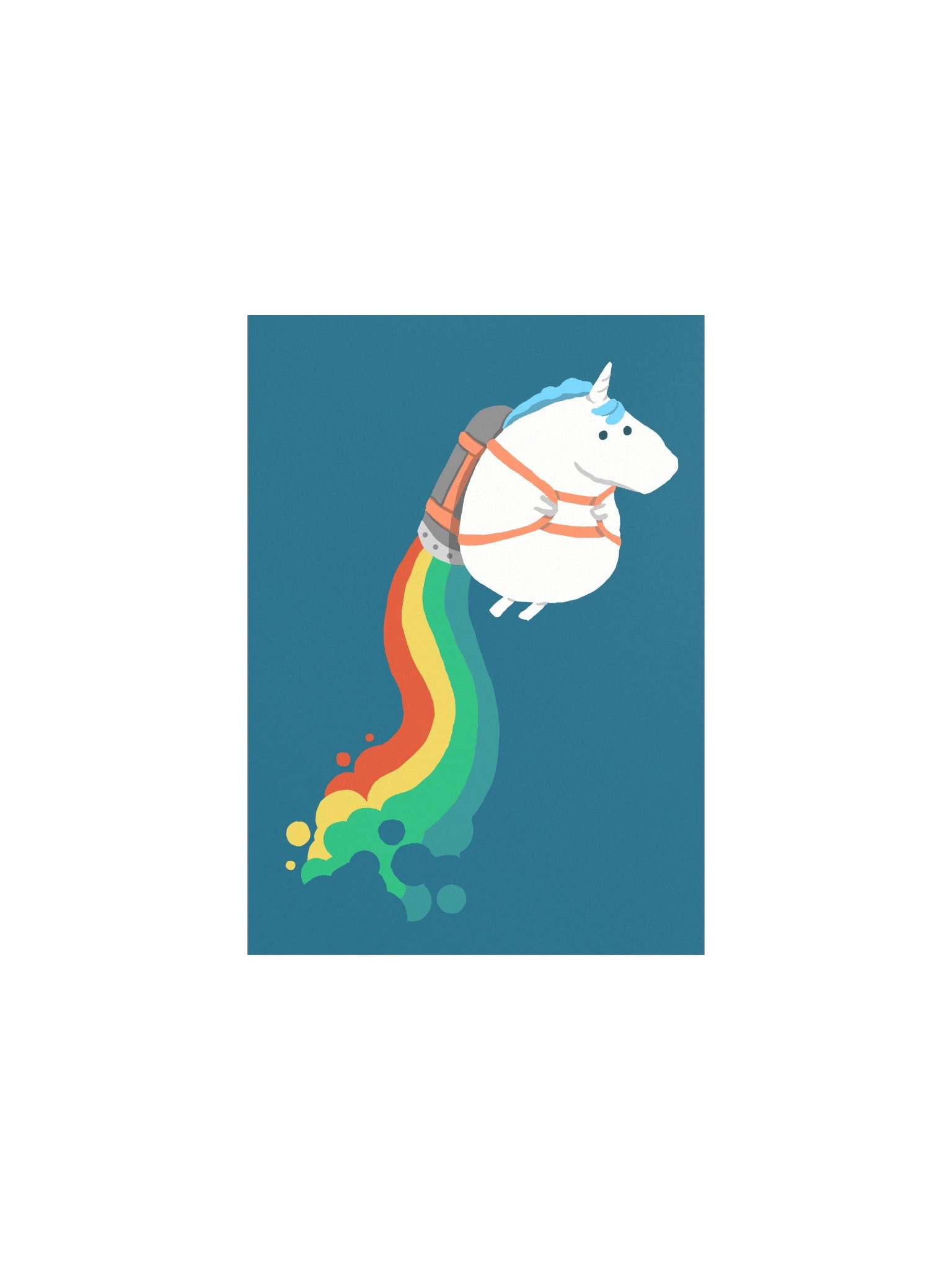 Flying unicorn art print product image (2)