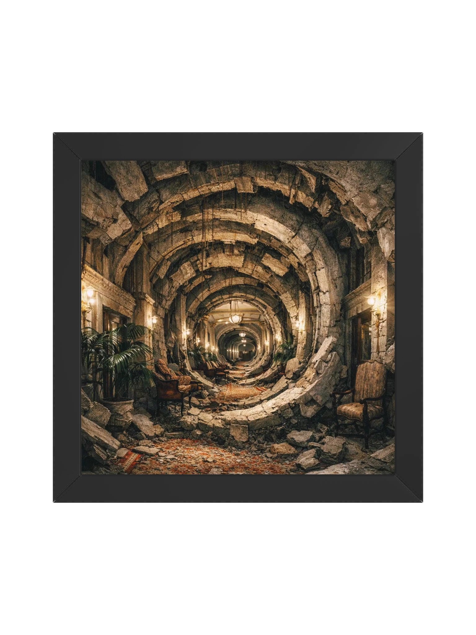Surreal Hotel Corridor – Concrete Collapse product image (1)