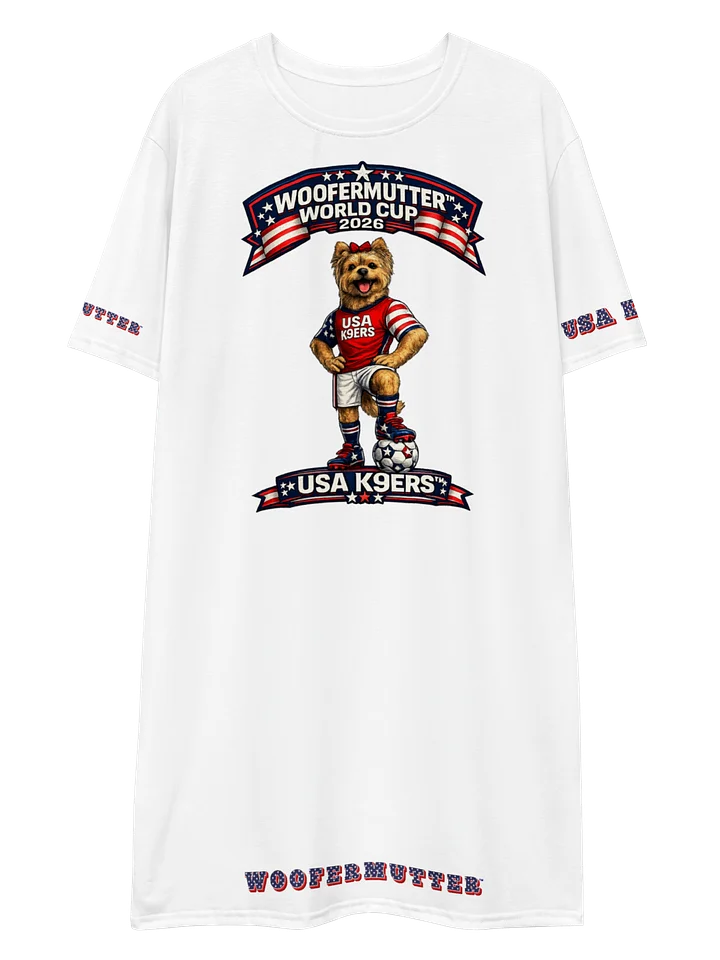 WooferMutter™ World Cup Yorkshire Terrier USA K9ERS T-shirt Dress product image (1)