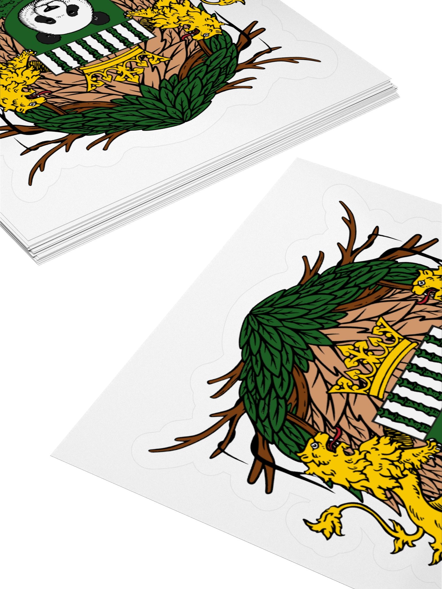 Forest Kingdom Panda Coat of Arms – Kiss Cut Sticker product image (11)
